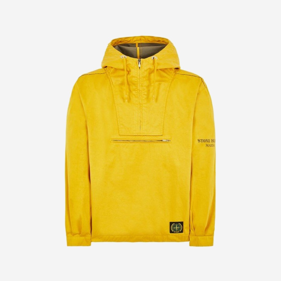 Stone Island 434Q1 Raso Gommato Cover Colorato Bio Anorak Yellow - 22SS 상세 이미지 1