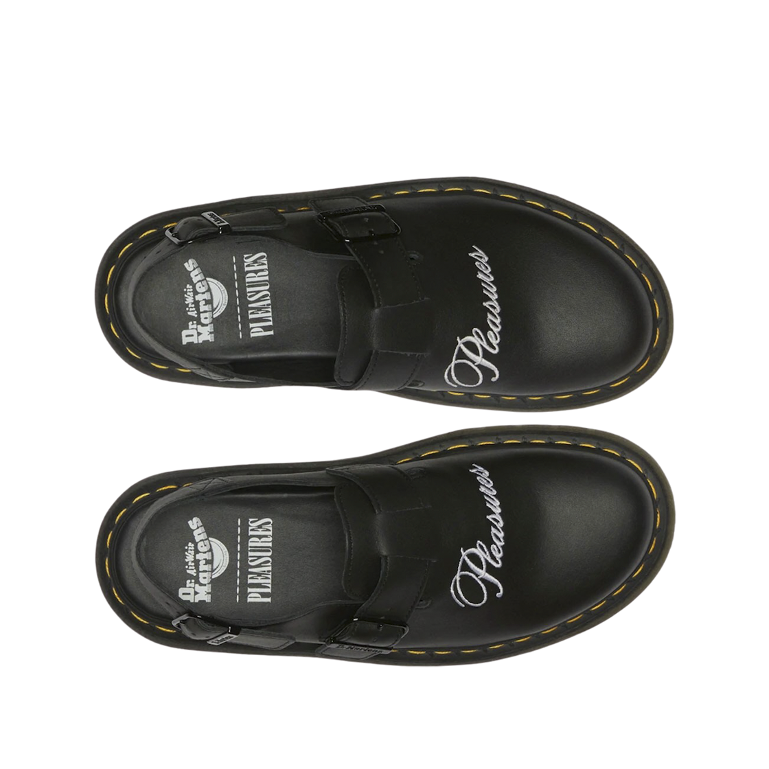 Dr. Martens x Pleasures Jorge Leather Mules Black 상세 이미지 2