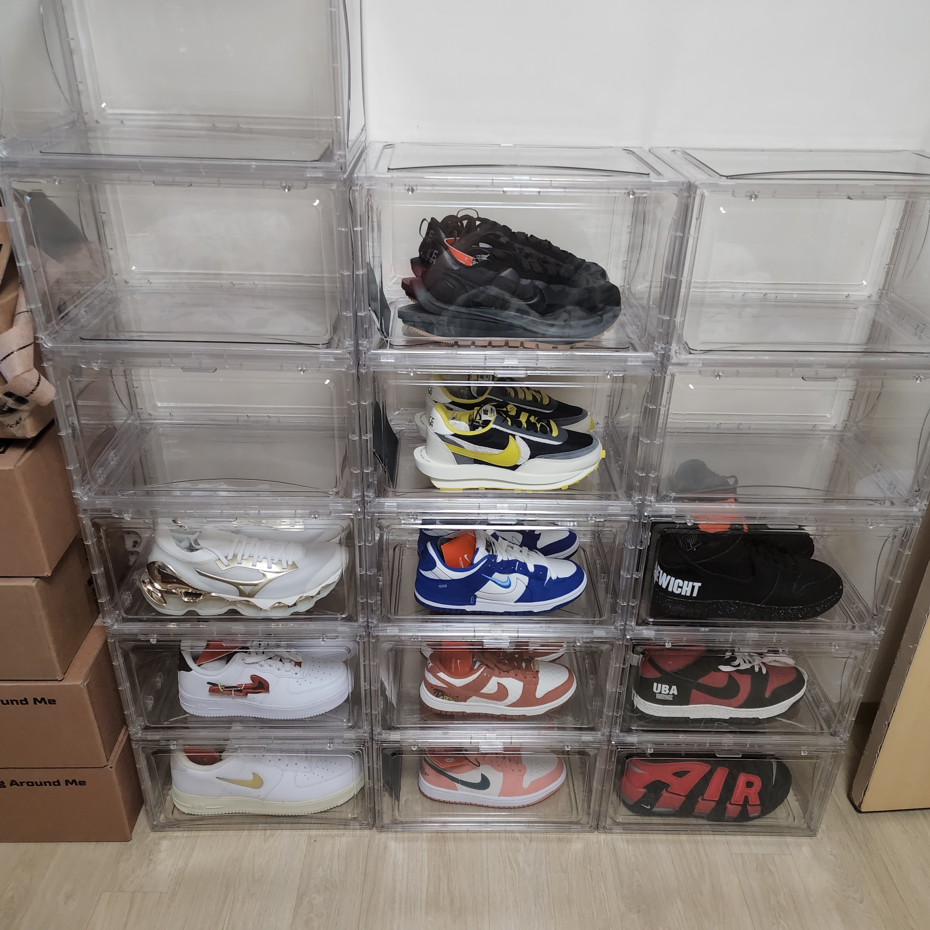 Nike x Sacai VaporWaffle Black and Gum, Nike x Sacai x Undercover LDWaffle Black Bright Citron 착용 스타일