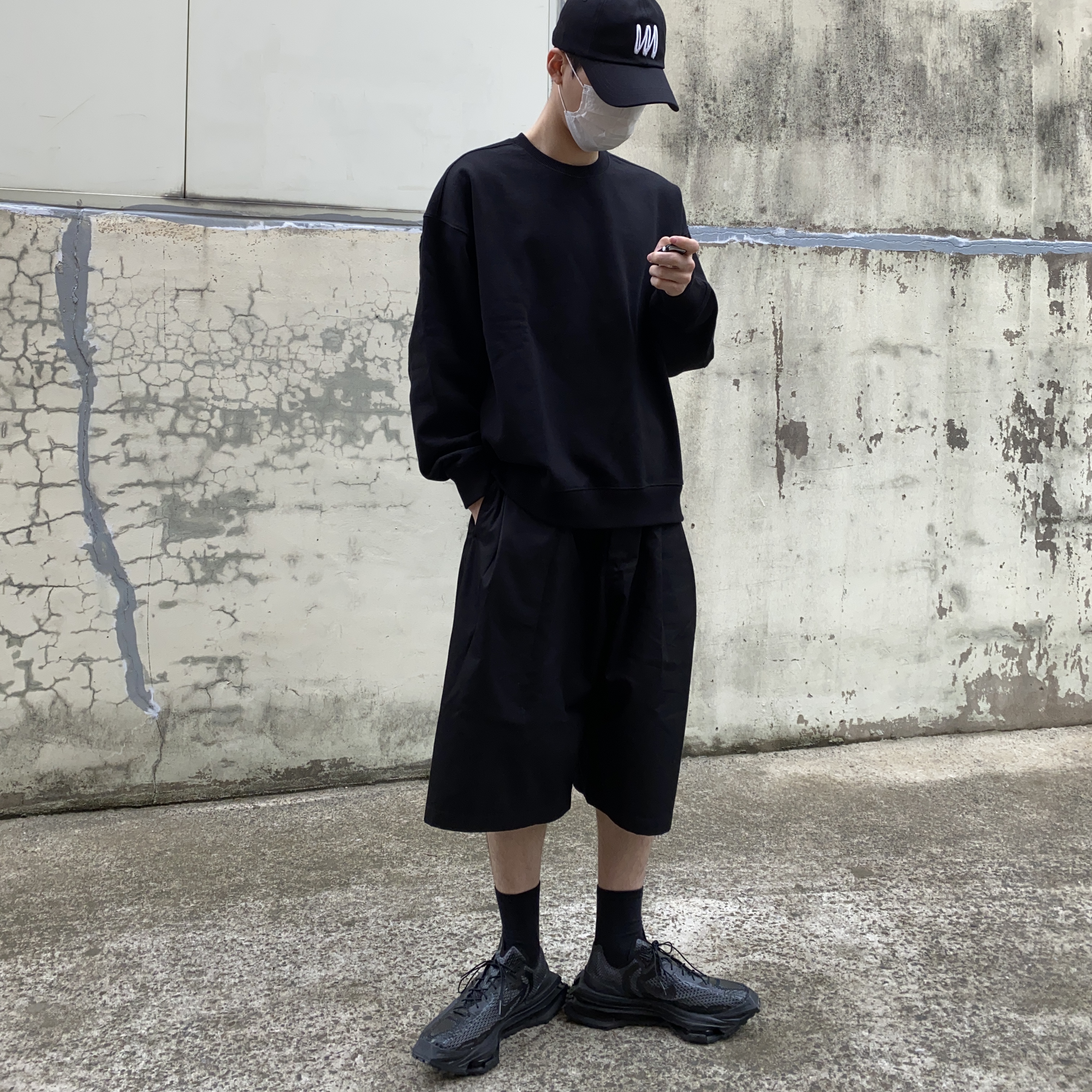 Nike x Matthew M Williams Zoom 004 Triple Black 착용 스타일