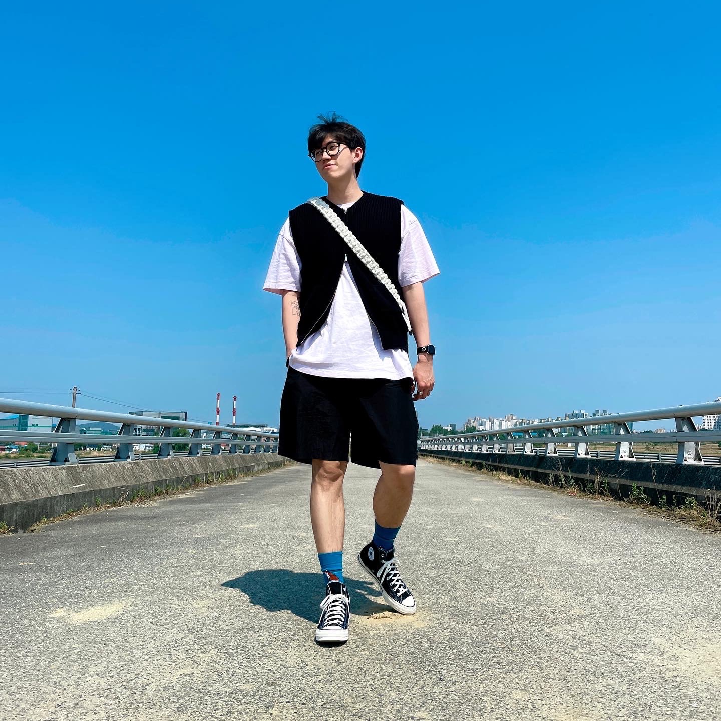 Converse Chuck 70 Hi Black 착용 스타일 - 1