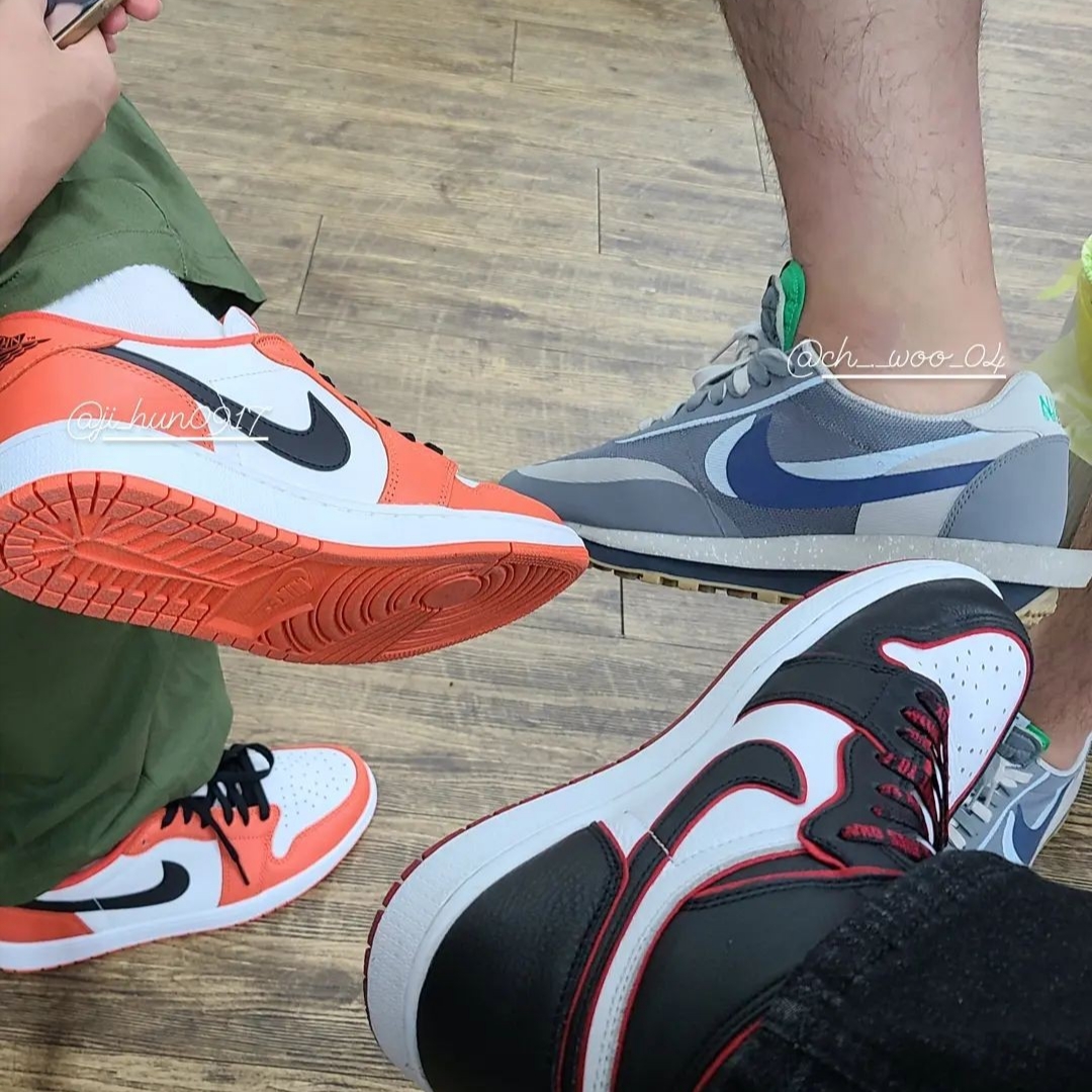 Jordan 1 Low OG Starfish, Jordan 1 Retro High OG Bloodline 착용 스타일