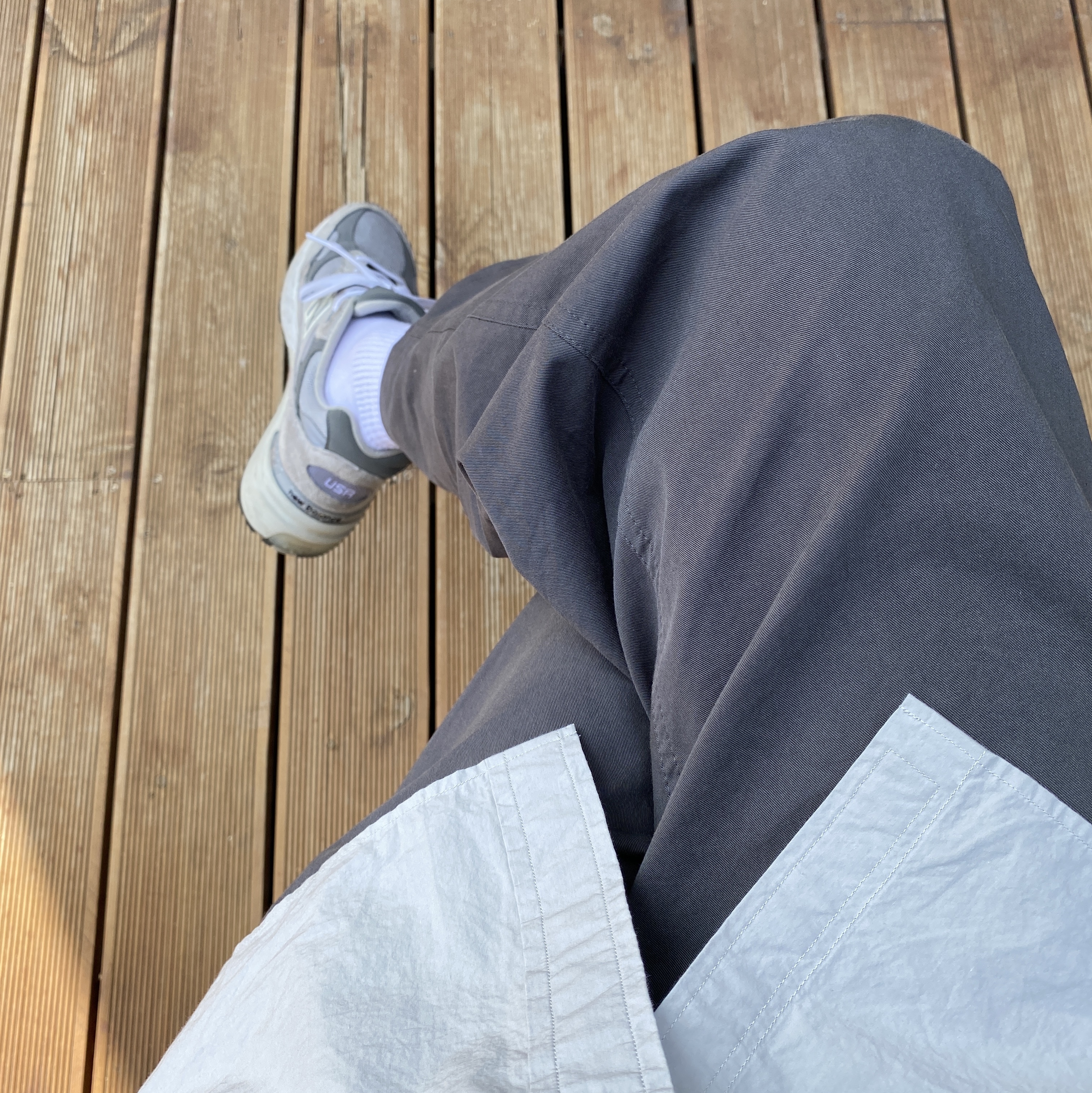 New Balance 992 Made in USA Grey - D Standard 착용 스타일 - 1