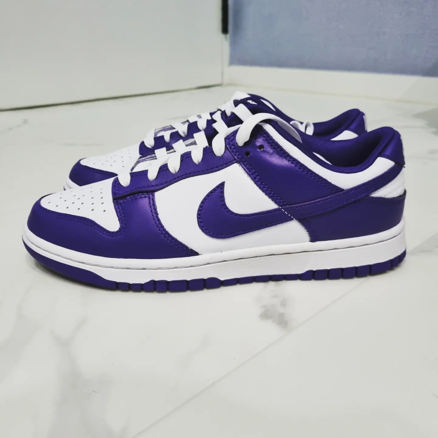 Nike Dunk Low Retro Championship Court Purple 착용 스타일 - 4