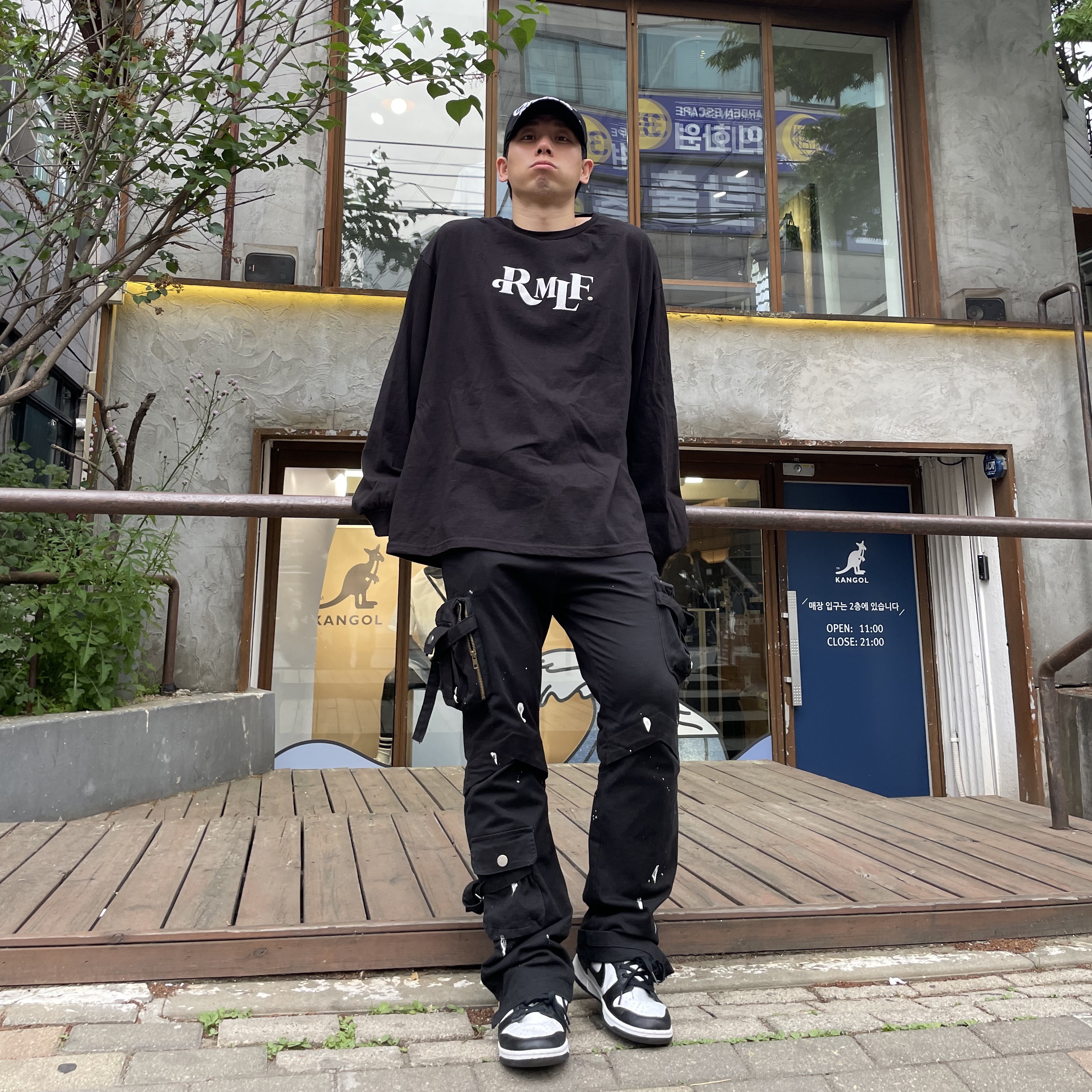 Nike Dunk Low Retro Black 착용 스타일
