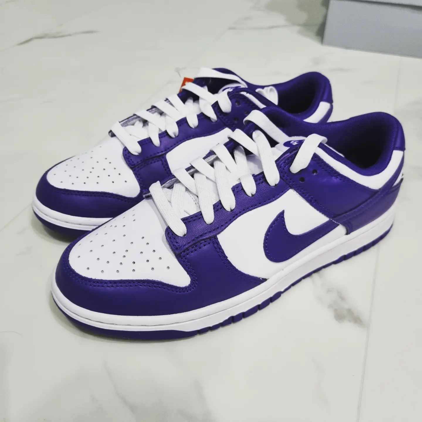 Nike Dunk Low Retro Championship Court Purple 착용 스타일 - 5