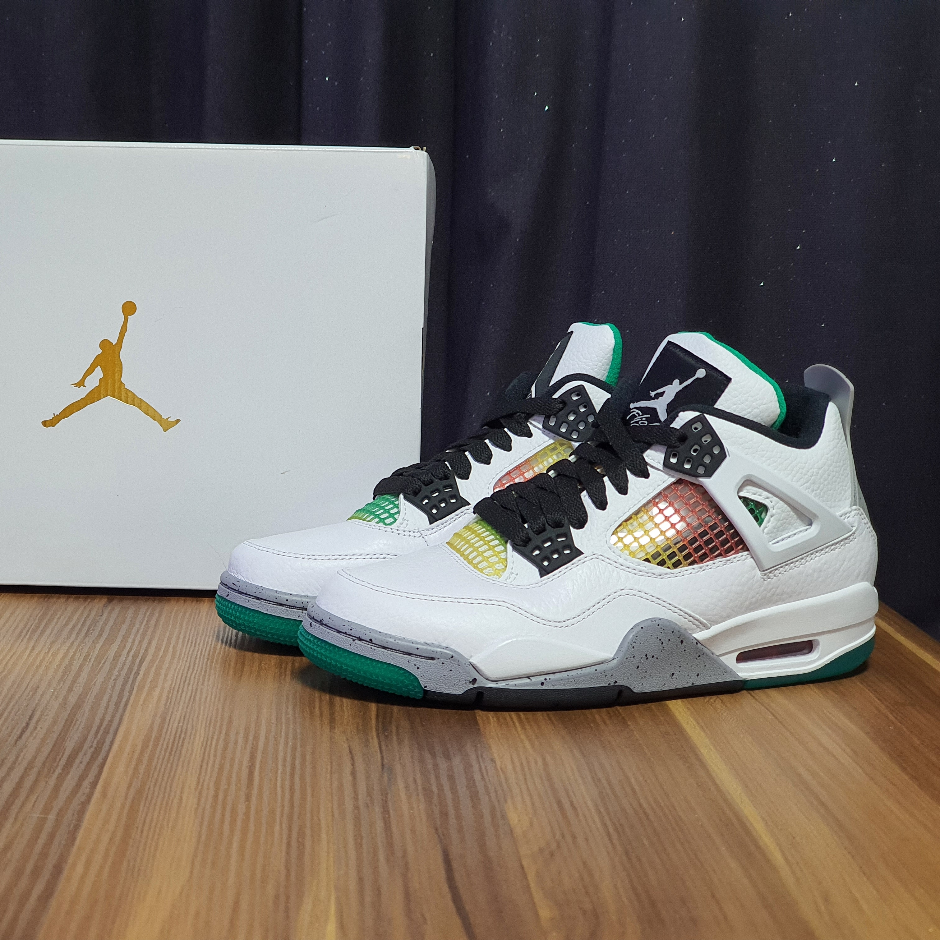 (W) Jordan 4 Retro Lucid Green 착용 스타일 - 4