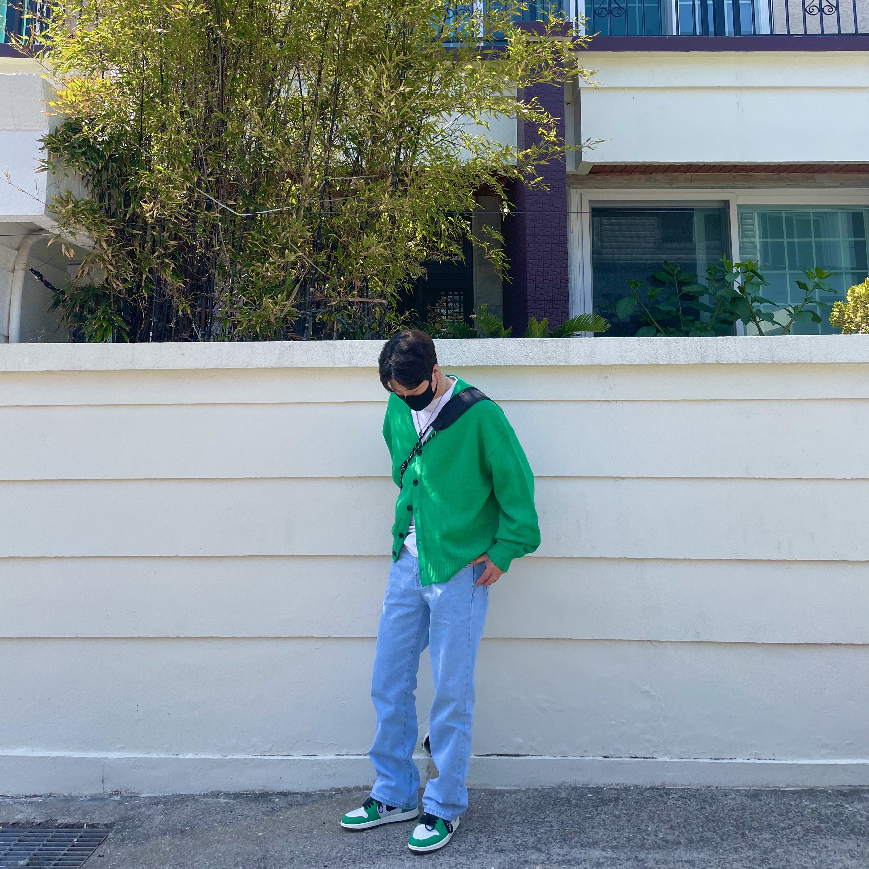 (W) Jordan 1 Retro High OG Lucky Green 착용 스타일 - 2