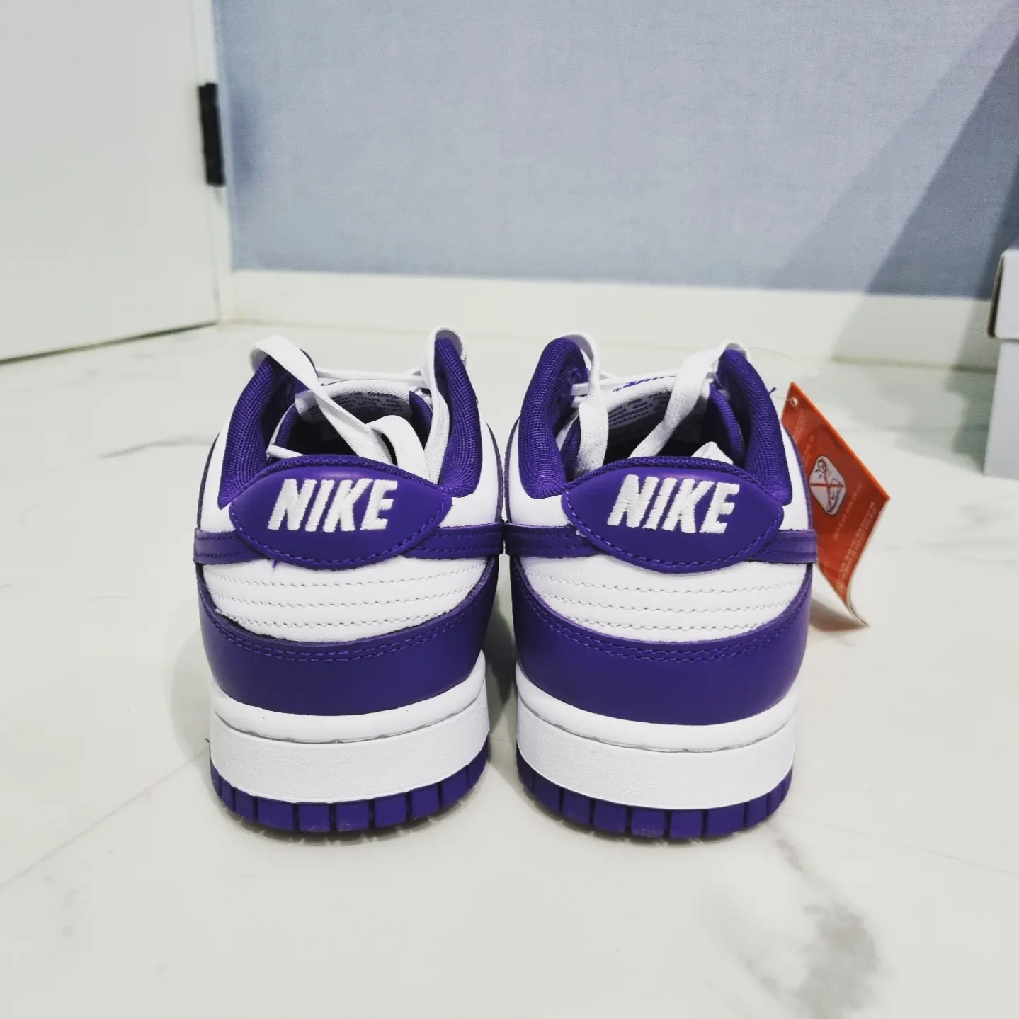 Nike Dunk Low Retro Championship Court Purple 착용 스타일 - 3