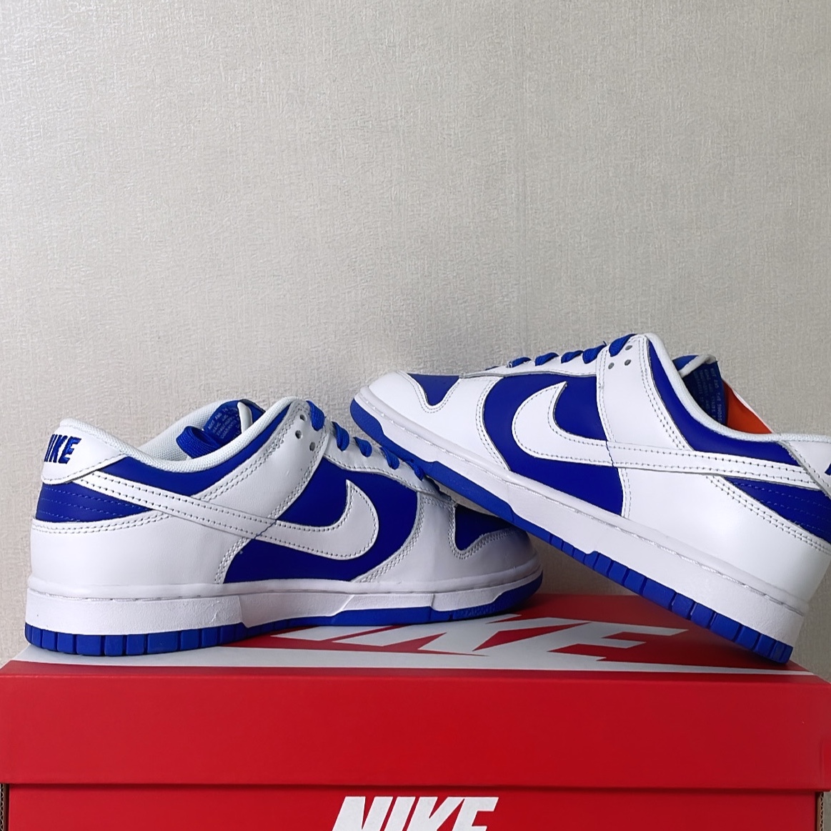 Nike Dunk Low Retro Racer Blue and White 착용 스타일