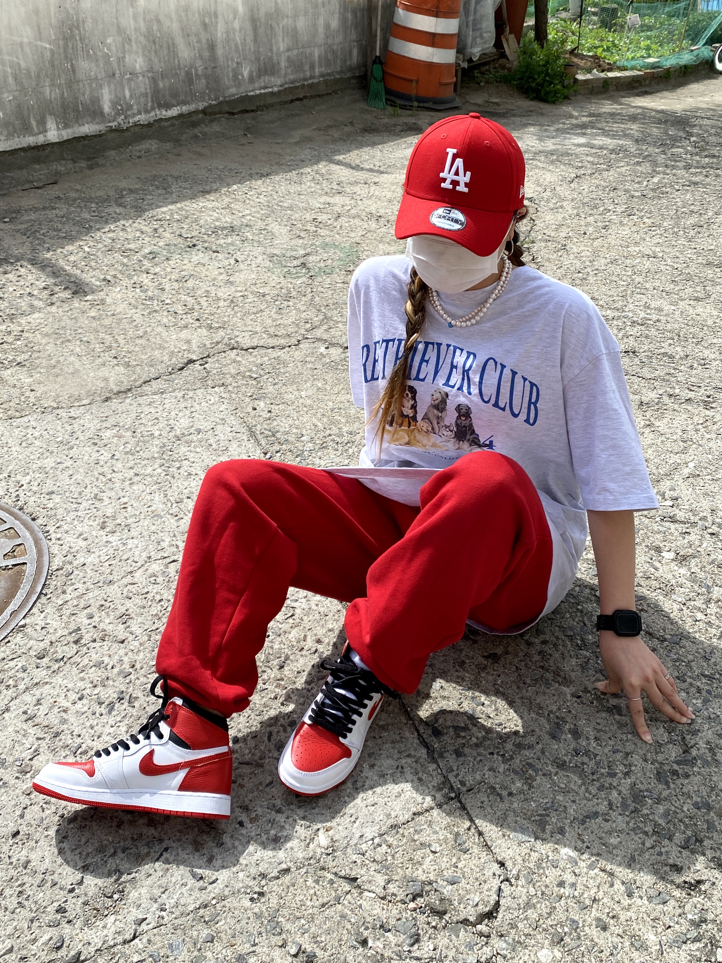 (GS) Jordan 1 Retro High OG Heritage 착용 스타일 - 1