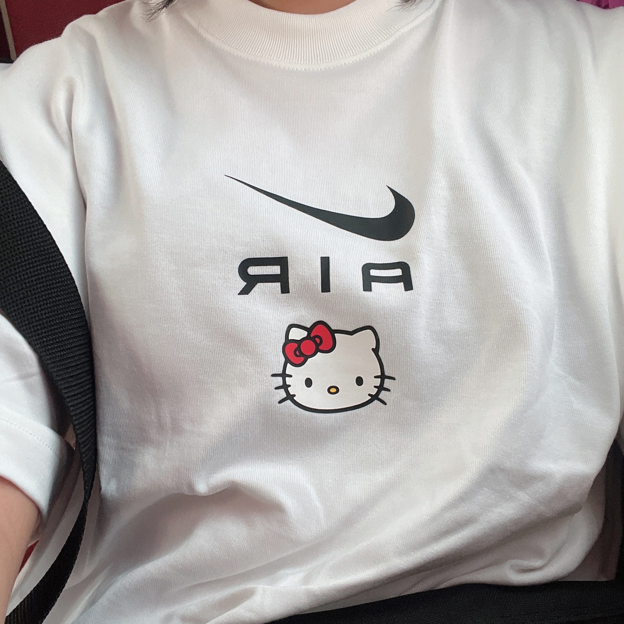 Nike x Hello Kitty NRG Air T-Shirt White - Asia 착용 스타일
