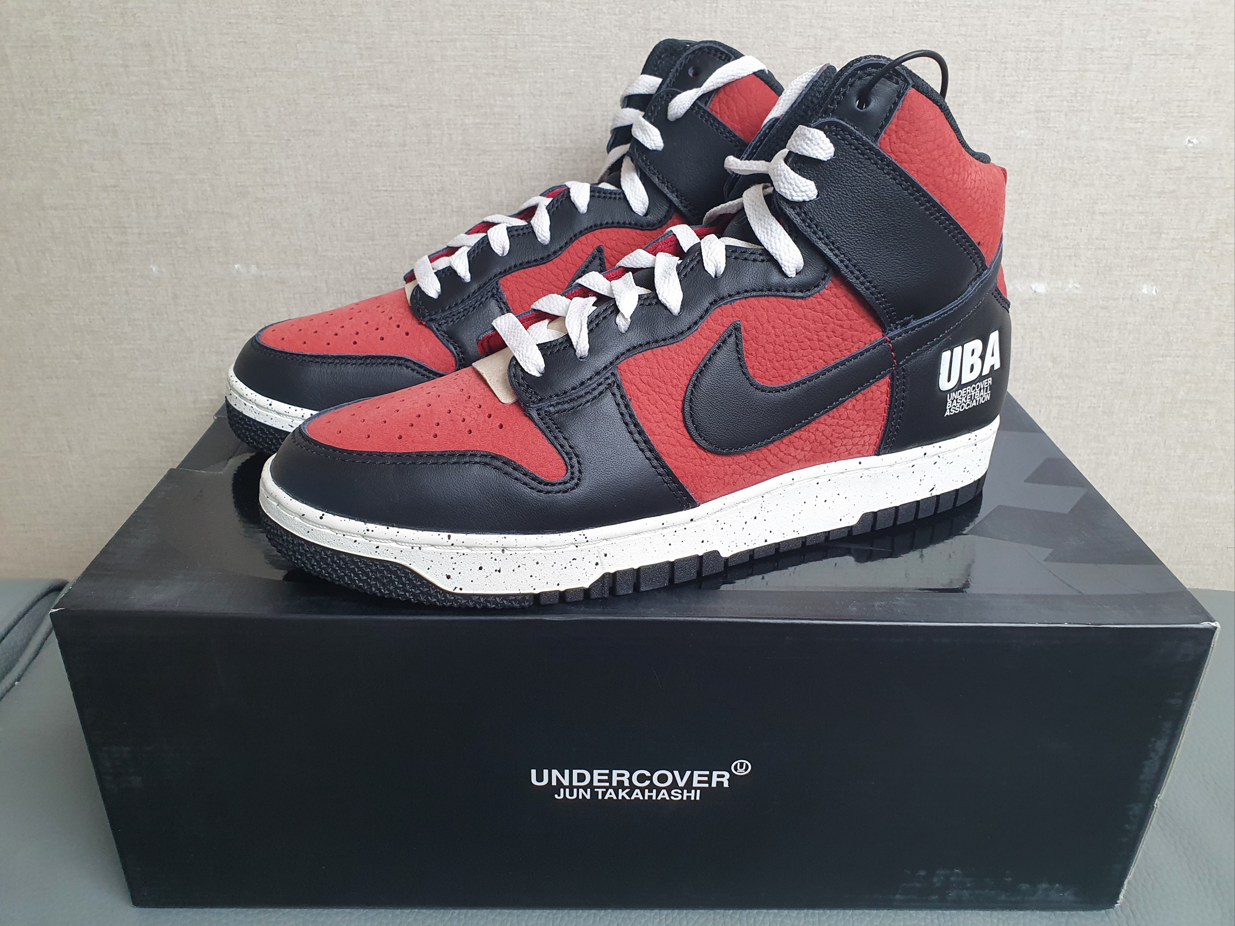 Nike x Undercover Dunk High 1985 Gym Red 착용 스타일 - 1