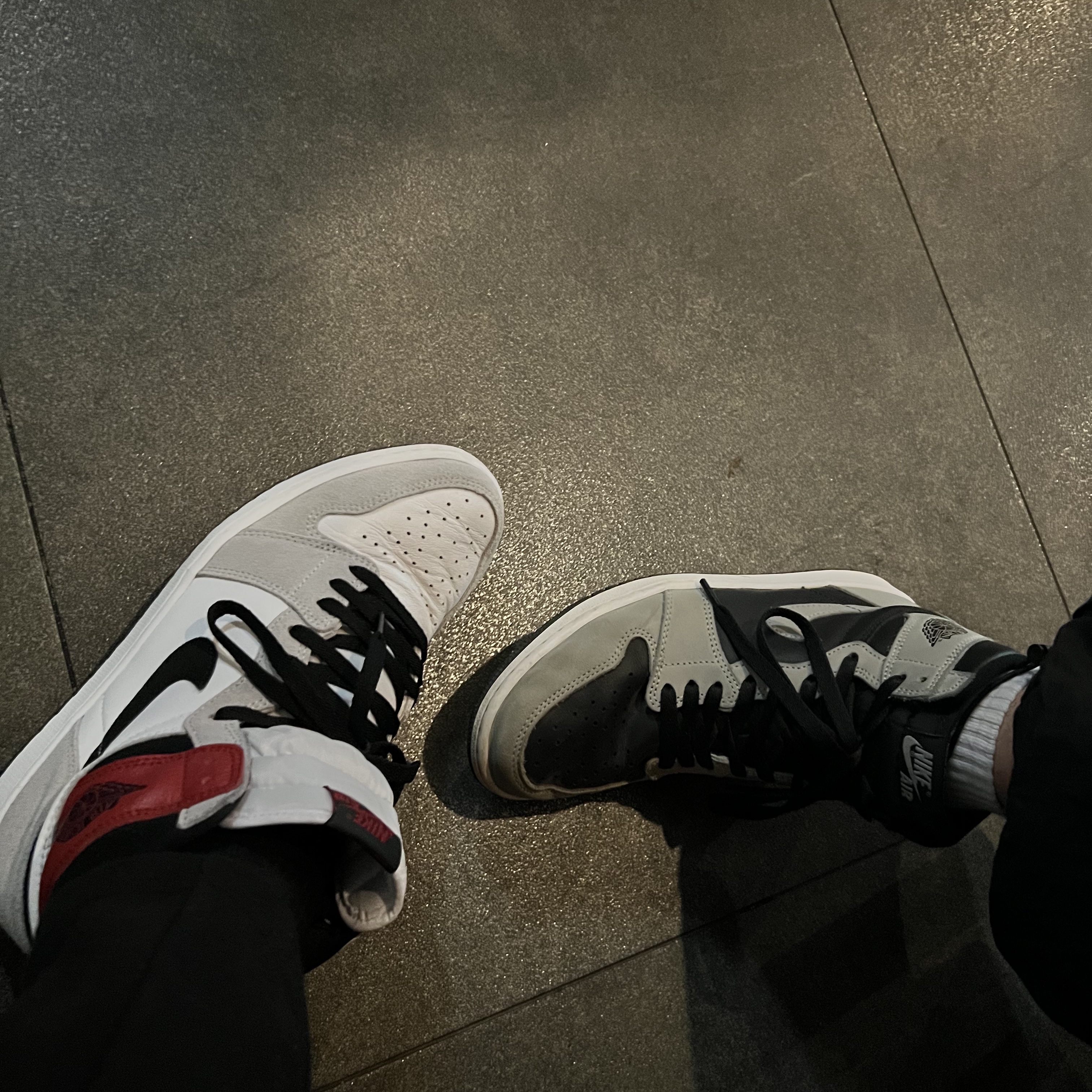 Jordan 1 Retro High OG Light Smoke Grey, Jordan 1 Retro High OG Shadow 2.0 착용 스타일