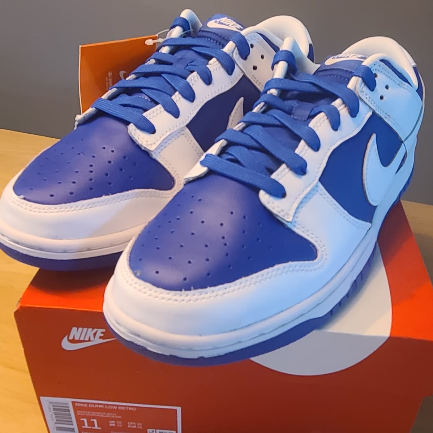 Nike Dunk Low Retro Racer Blue and White 착용 스타일
