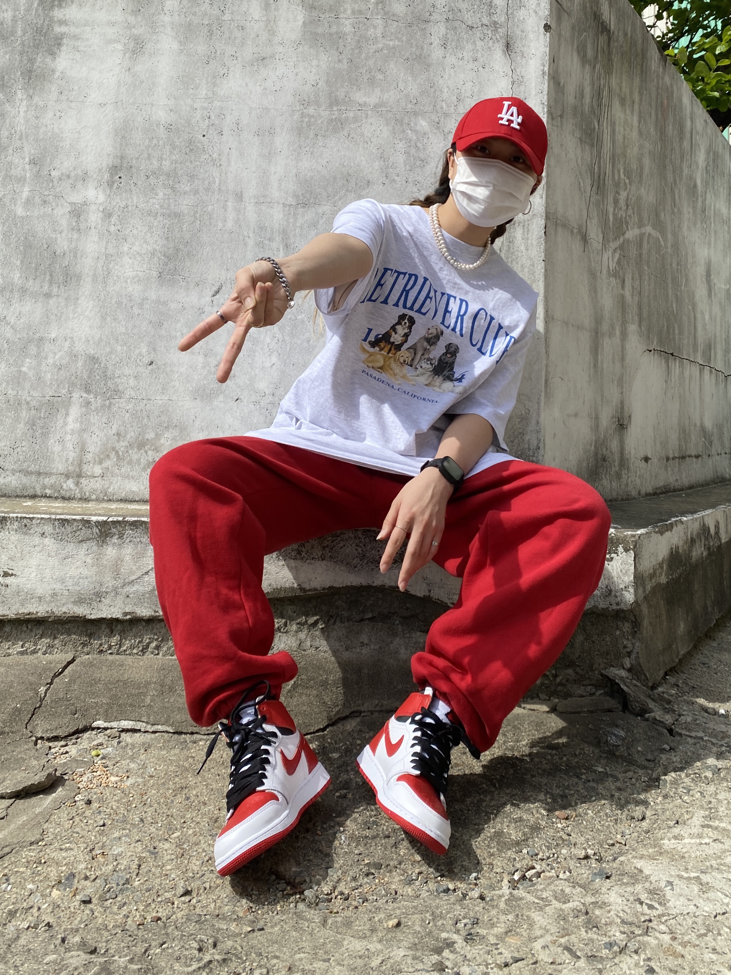 (GS) Jordan 1 Retro High OG Heritage 착용 스타일 - 2