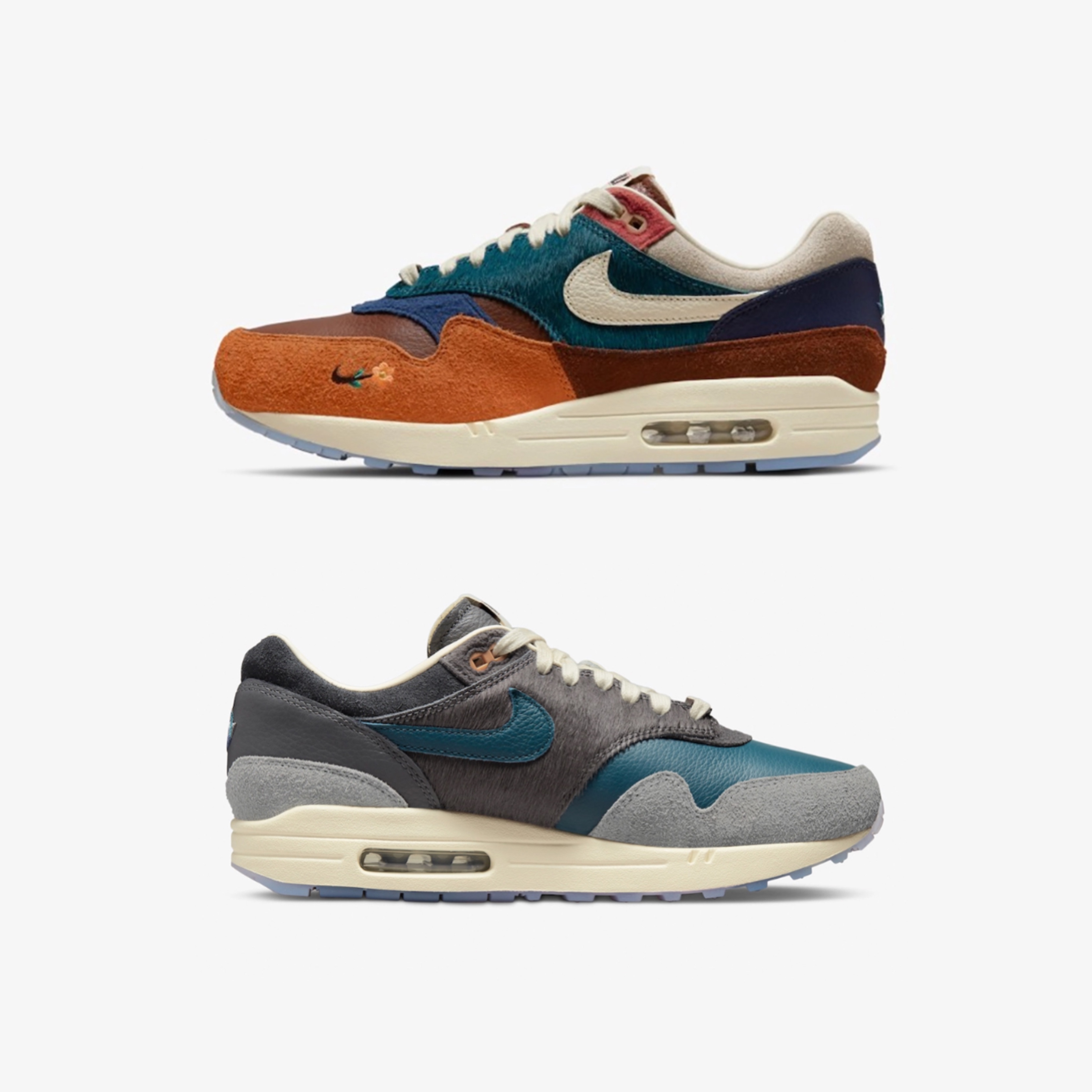Nike x Kasina Air Max 1 SP Won-Ang Particle Grey, Nike x Kasina Air Max 1 SP Won-Ang Orange 착용 스타일 - 3