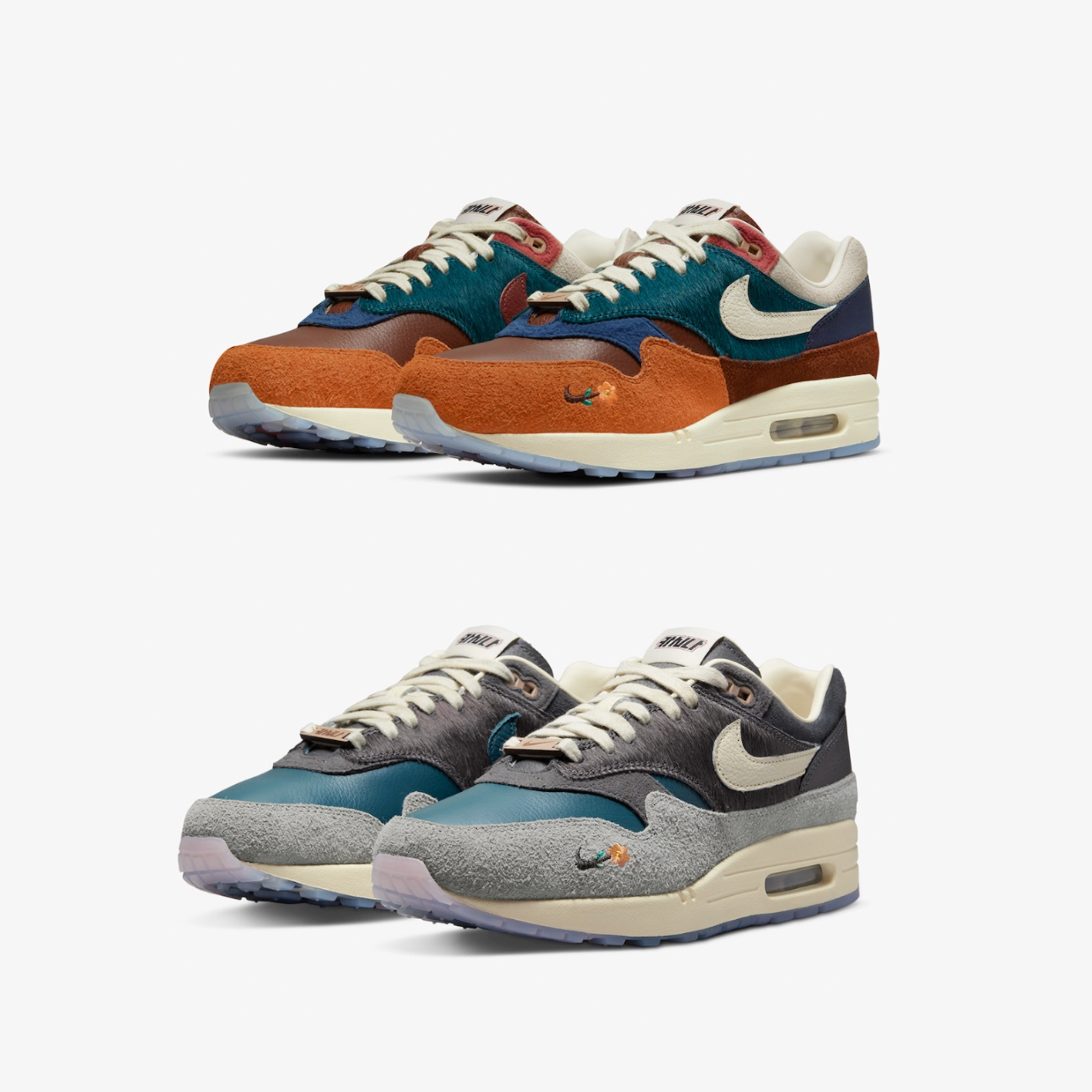 Nike x Kasina Air Max 1 SP Won-Ang Particle Grey, Nike x Kasina Air Max 1 SP Won-Ang Orange 착용 스타일 - 2