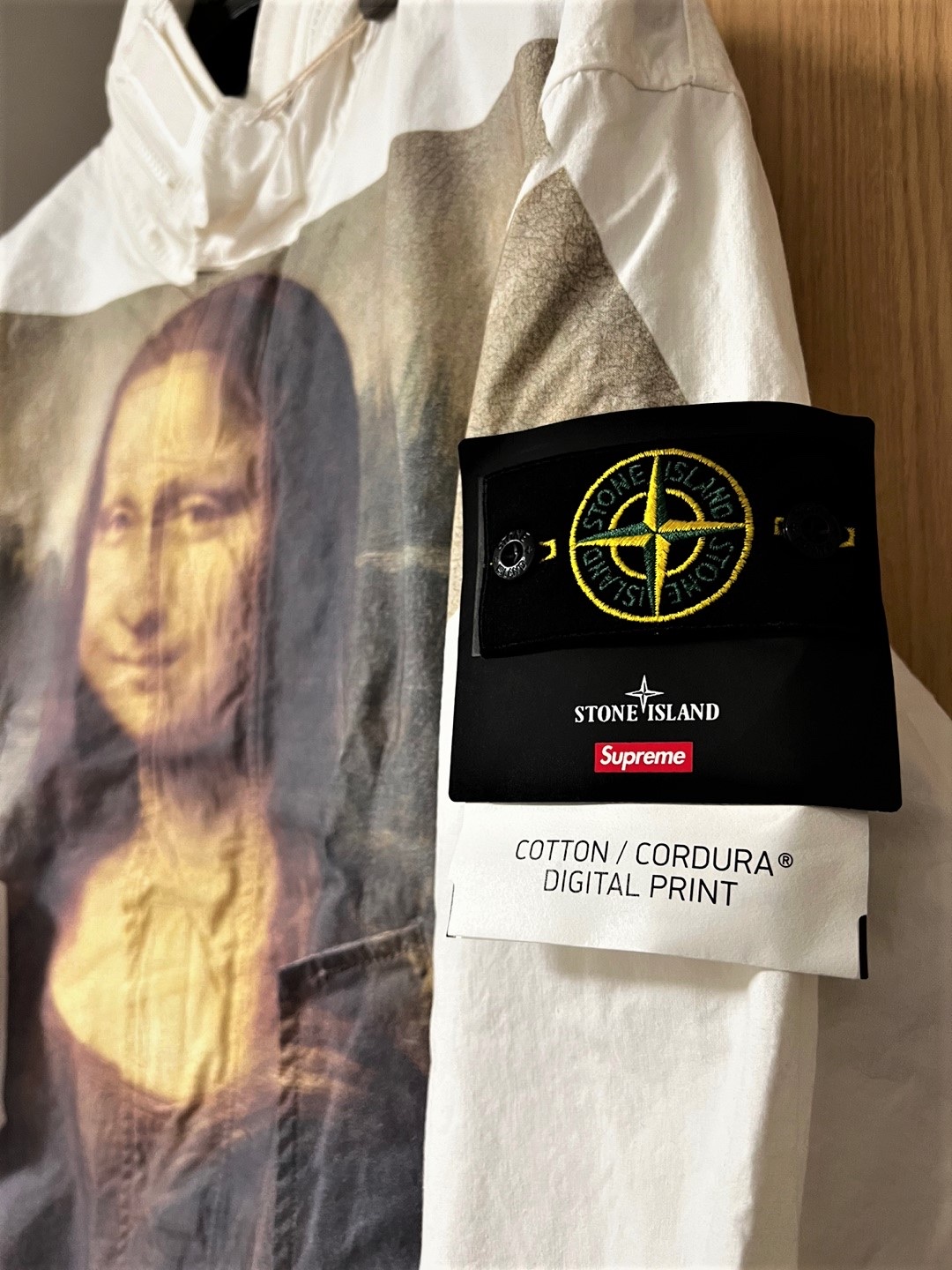 Supreme x Stone Island Cotton Cordura Shell Jacket Mona Lisa - 22SS 착용 스타일 - 2