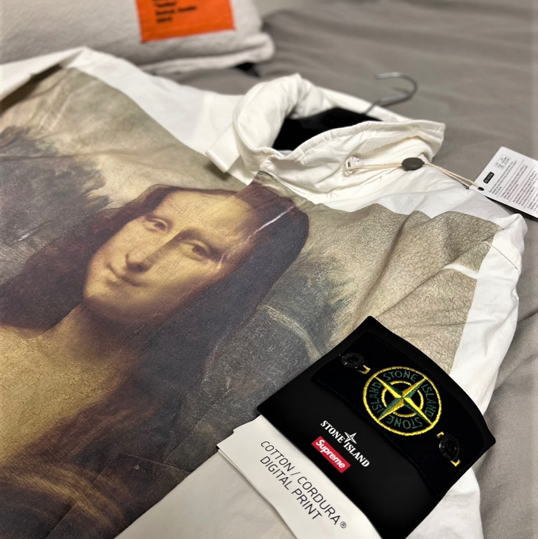 Supreme x Stone Island Cotton Cordura Shell Jacket Mona Lisa - 22SS 착용 스타일 - 3