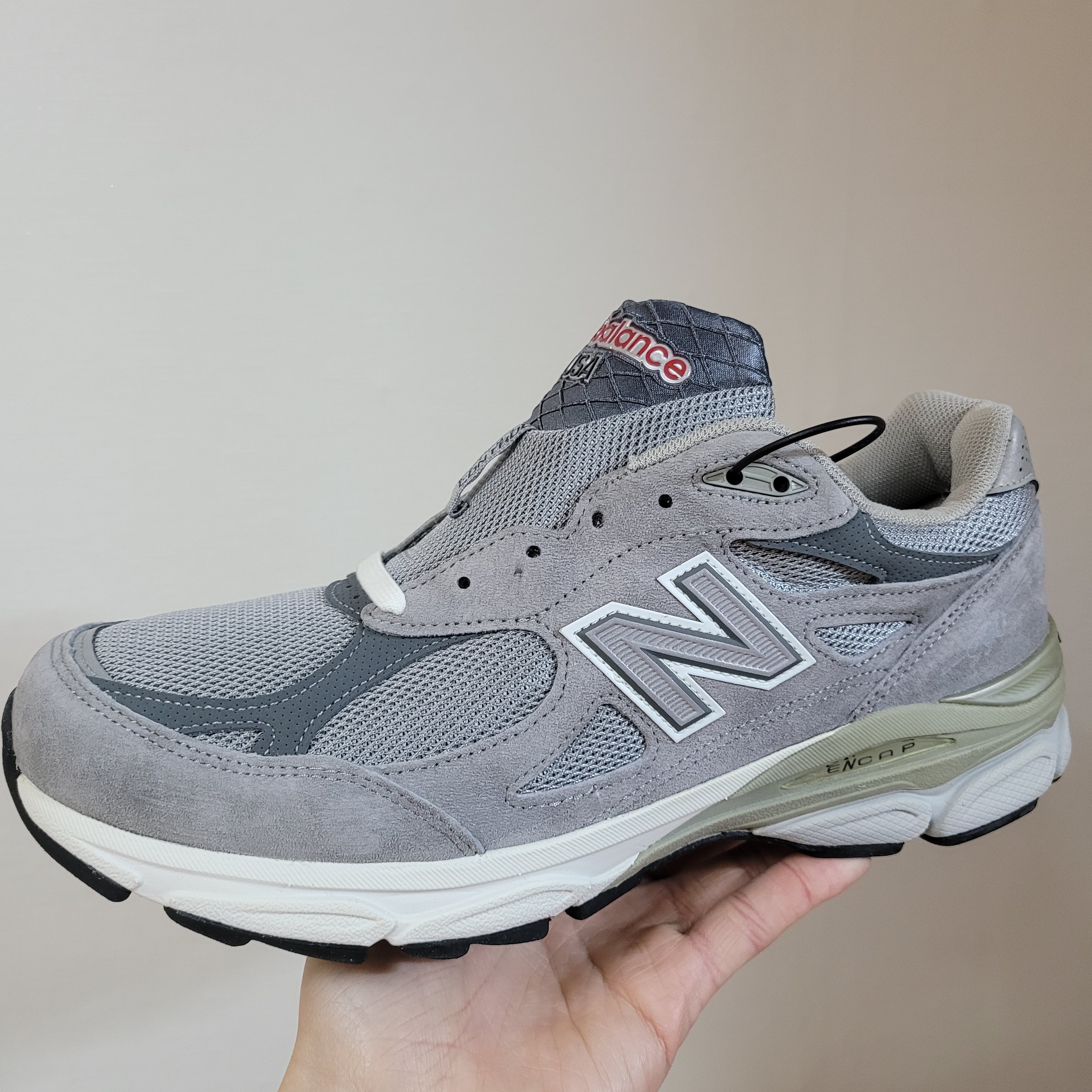 New Balance 990v3 Made in USA Grey - D Standard 착용 스타일 - 1