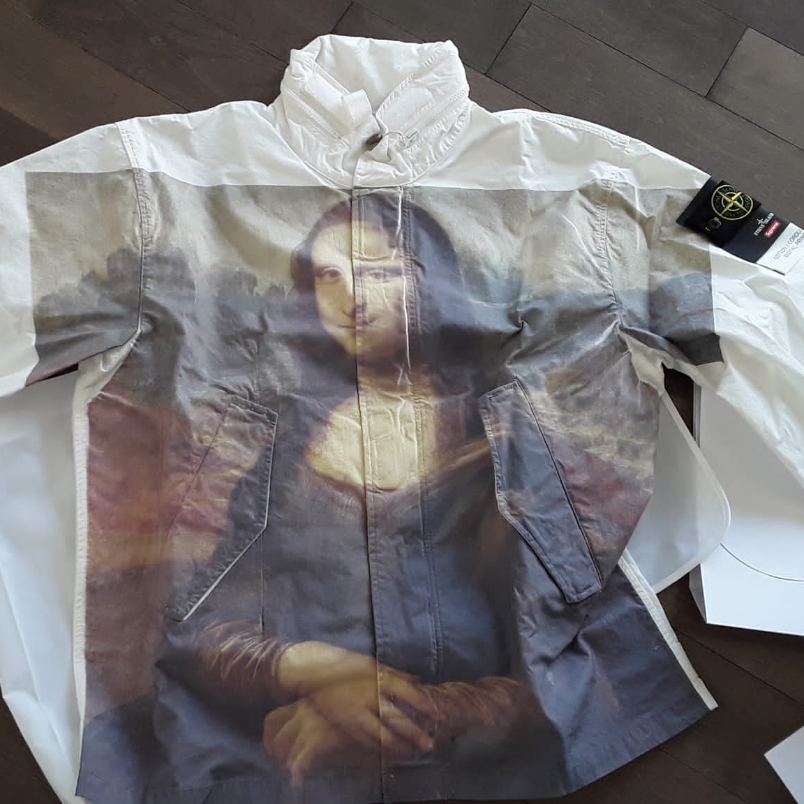 Supreme x Stone Island Cotton Cordura Shell Jacket Mona Lisa - 22SS 착용 스타일