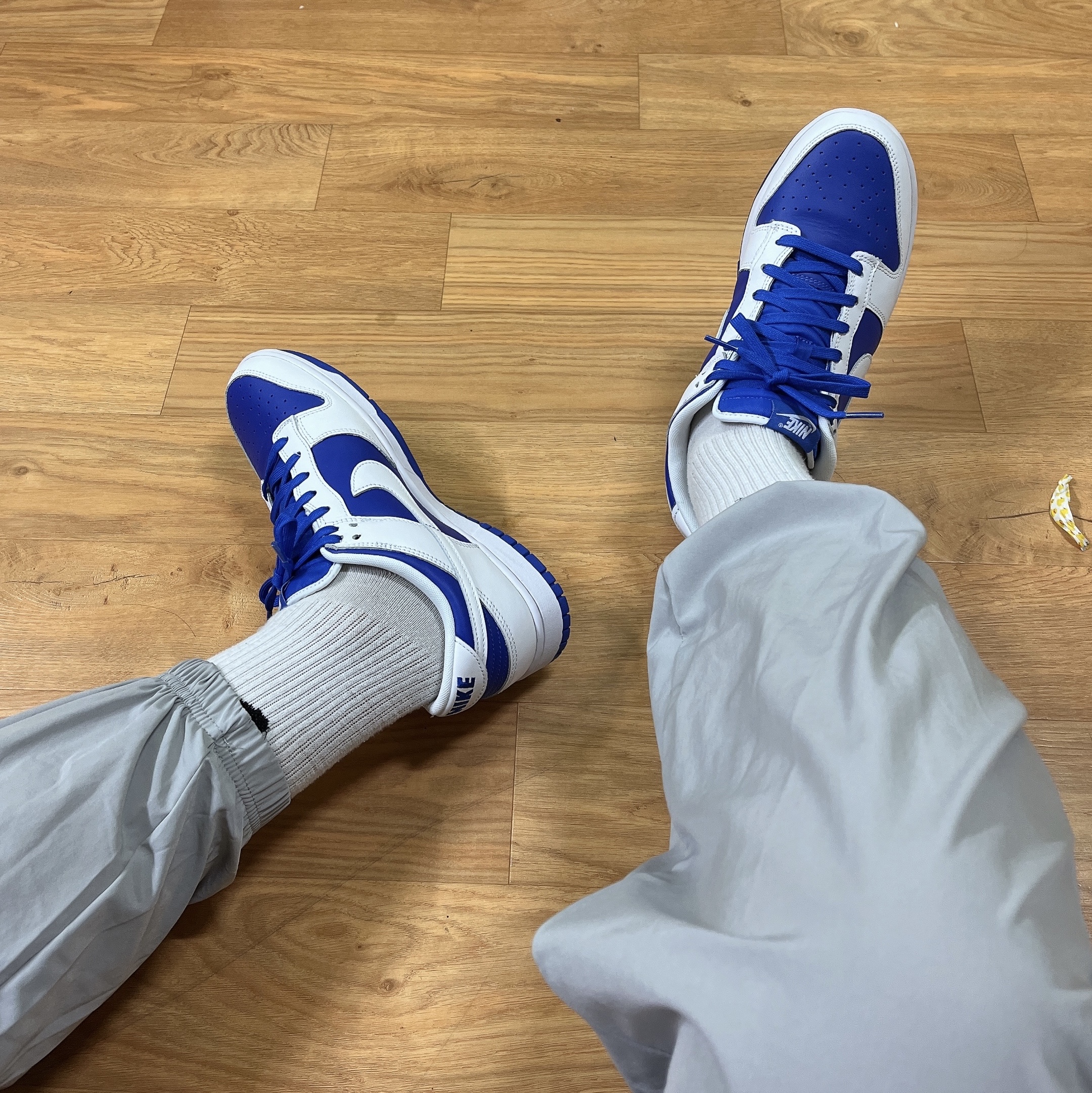Nike Dunk Low Retro Racer Blue and White 착용 스타일