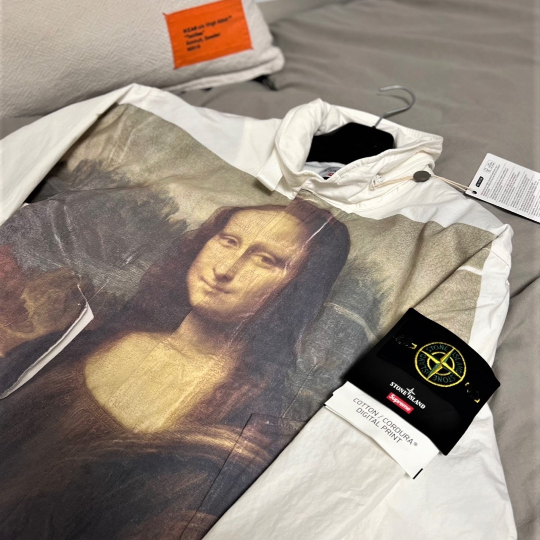 Supreme x Stone Island Cotton Cordura Shell Jacket Mona Lisa - 22SS 착용 스타일 - 2