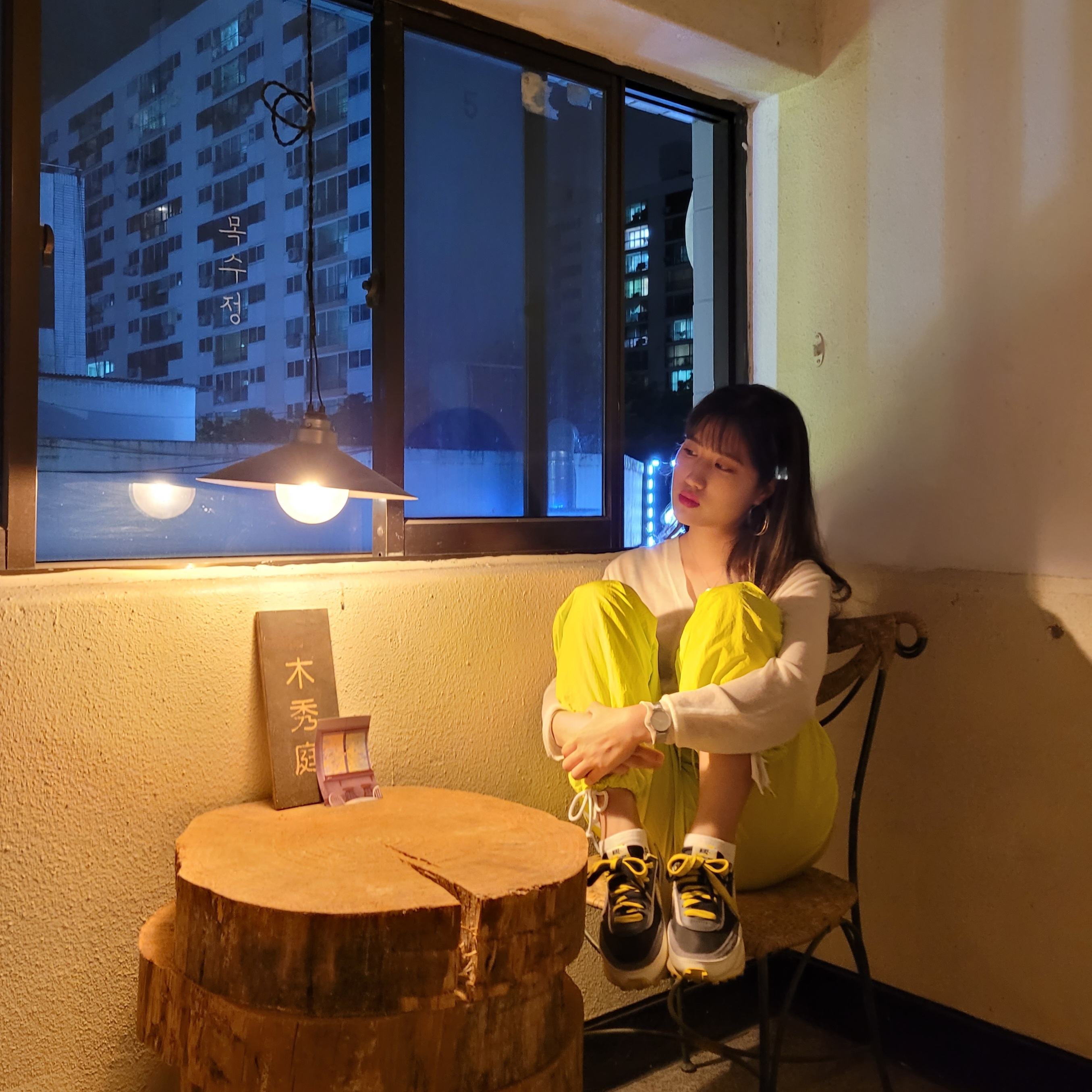 Nike x Sacai x Undercover LDWaffle Black Bright Citron, Nike x Stussy Beach Pants Bright Cactus 착용 스타일 - 2
