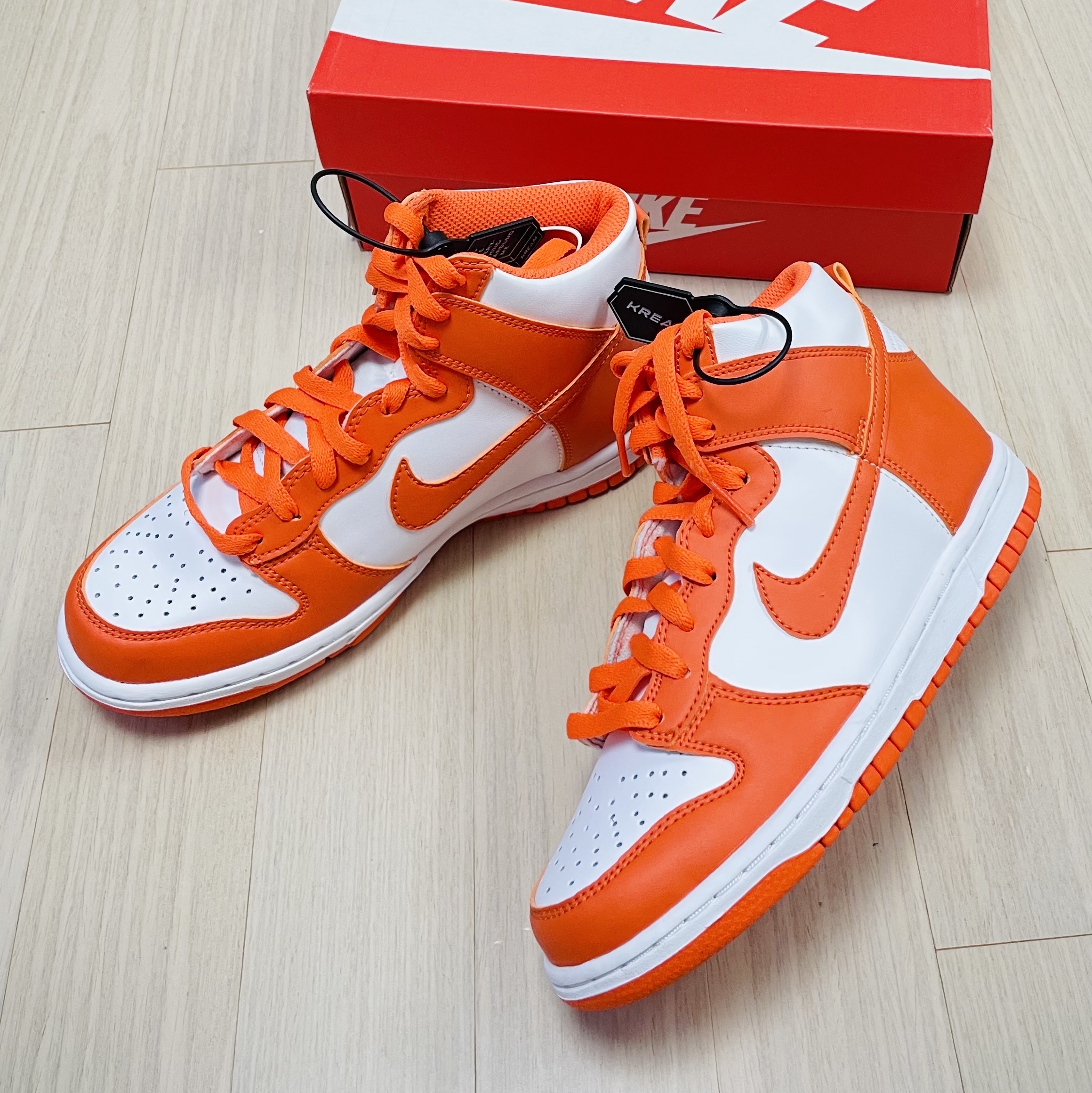 (W) Nike Dunk High Orange Blaze, Nike Dunk High Retro Orange Blaze 착용 스타일