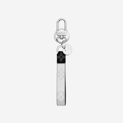 Louis Vuitton Slim Dragonne Bag Charm & Key Holder White Monogram Eclipse