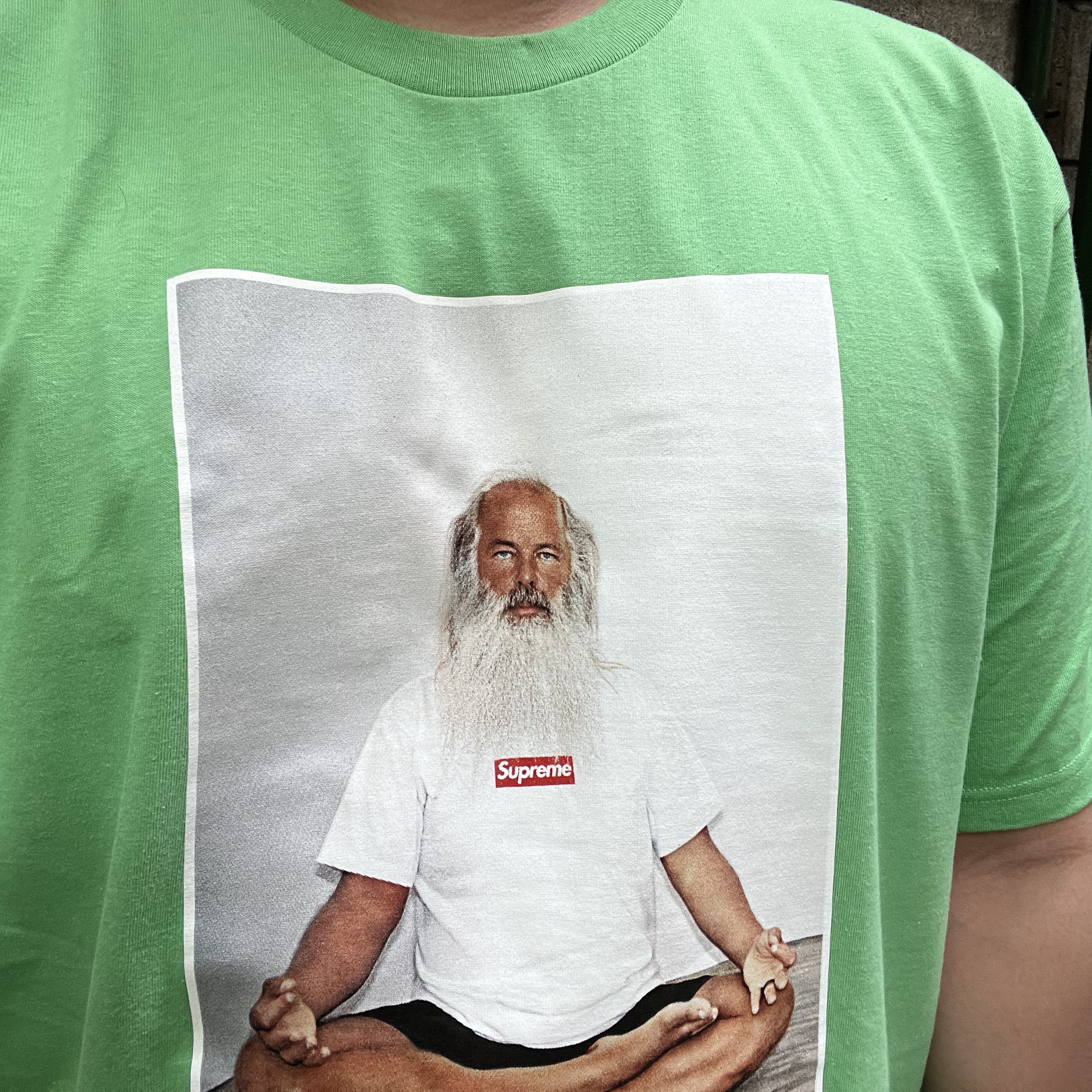 Nike Barkley Posite Max Gamma Green, Supreme Rick Rubin T-Shirt Green - 21FW 착용 스타일 - 2