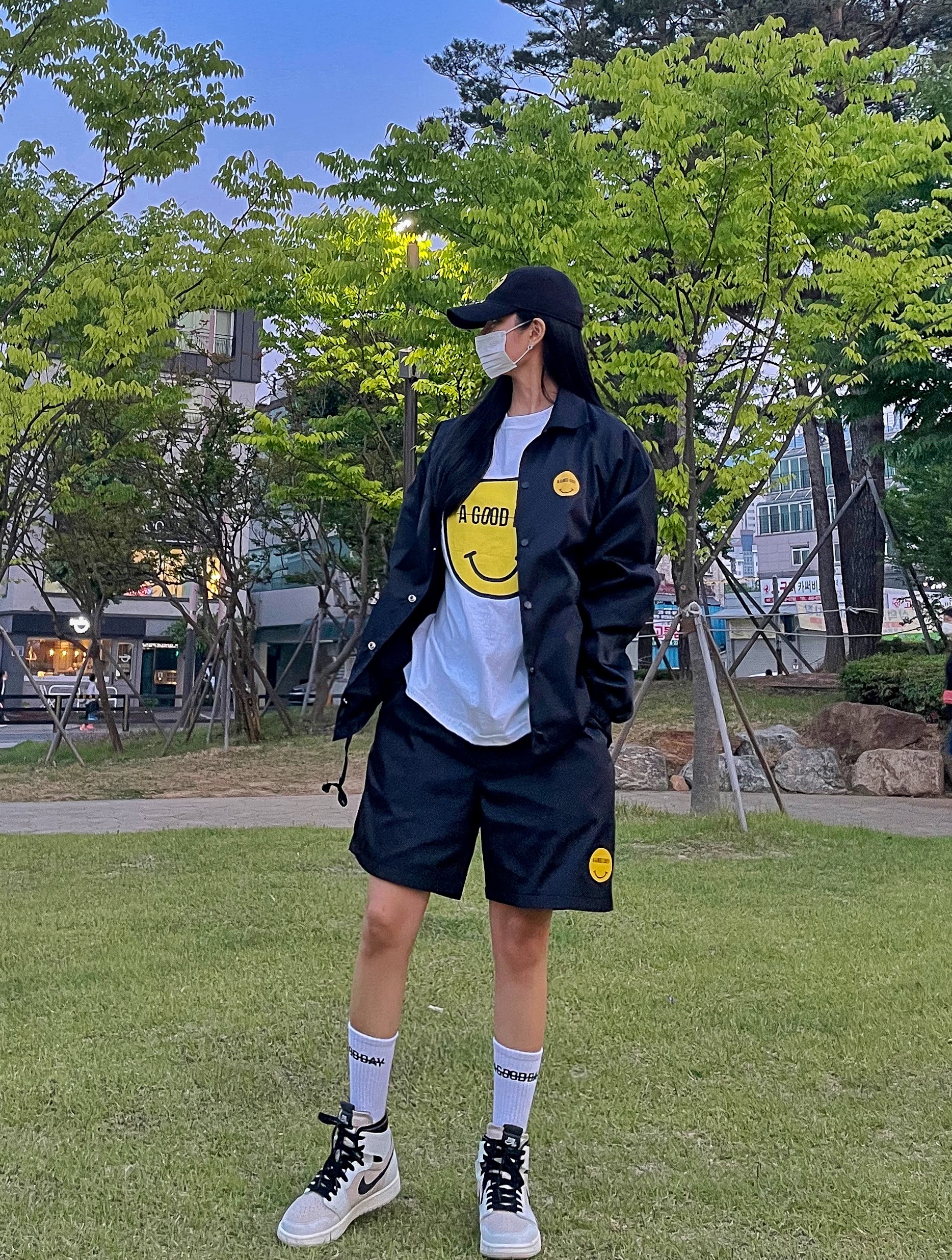 (W) Jordan 1 Zoom Air CMFT Summit Sail 착용 스타일 - 1