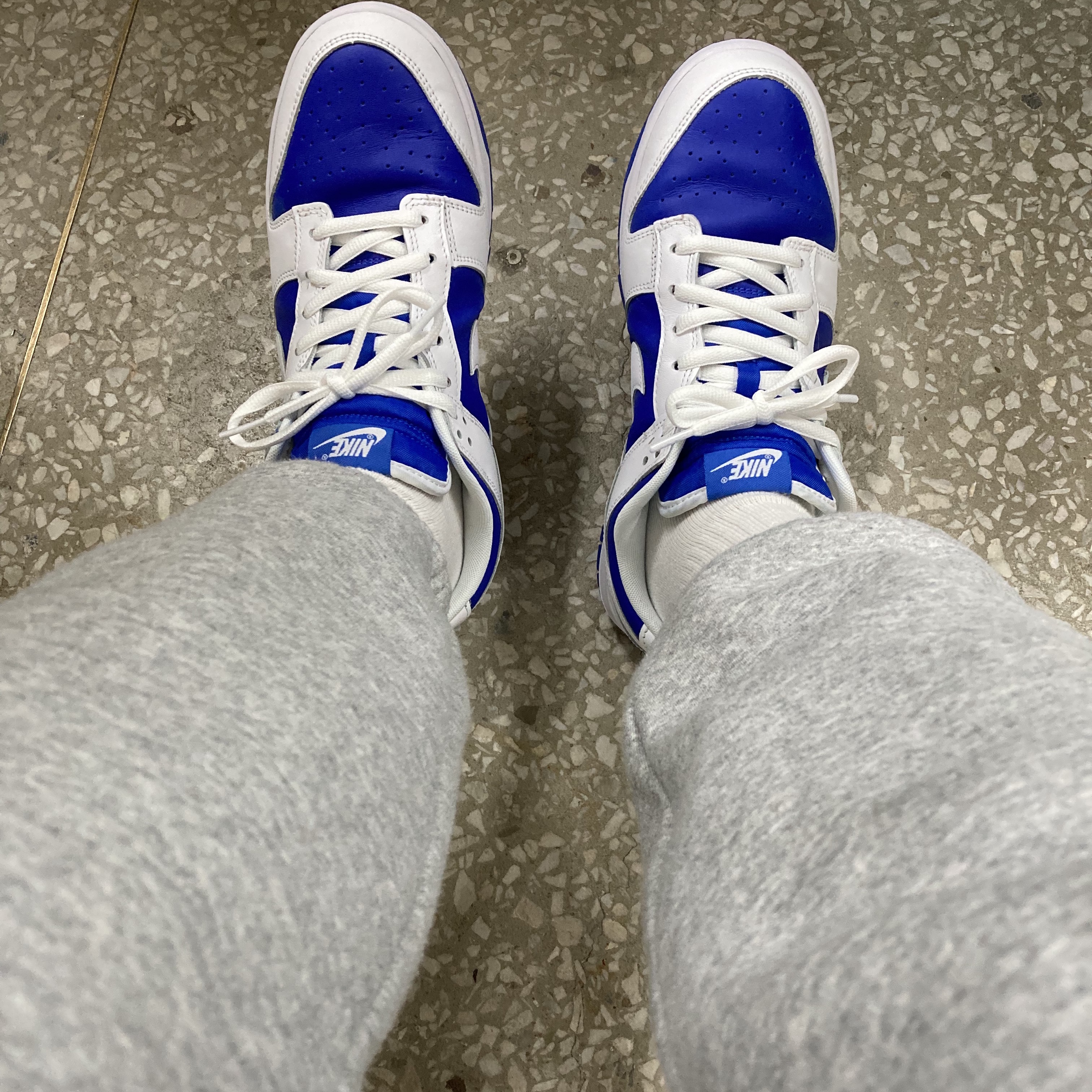 Nike Dunk Low Retro Racer Blue and White 착용 스타일