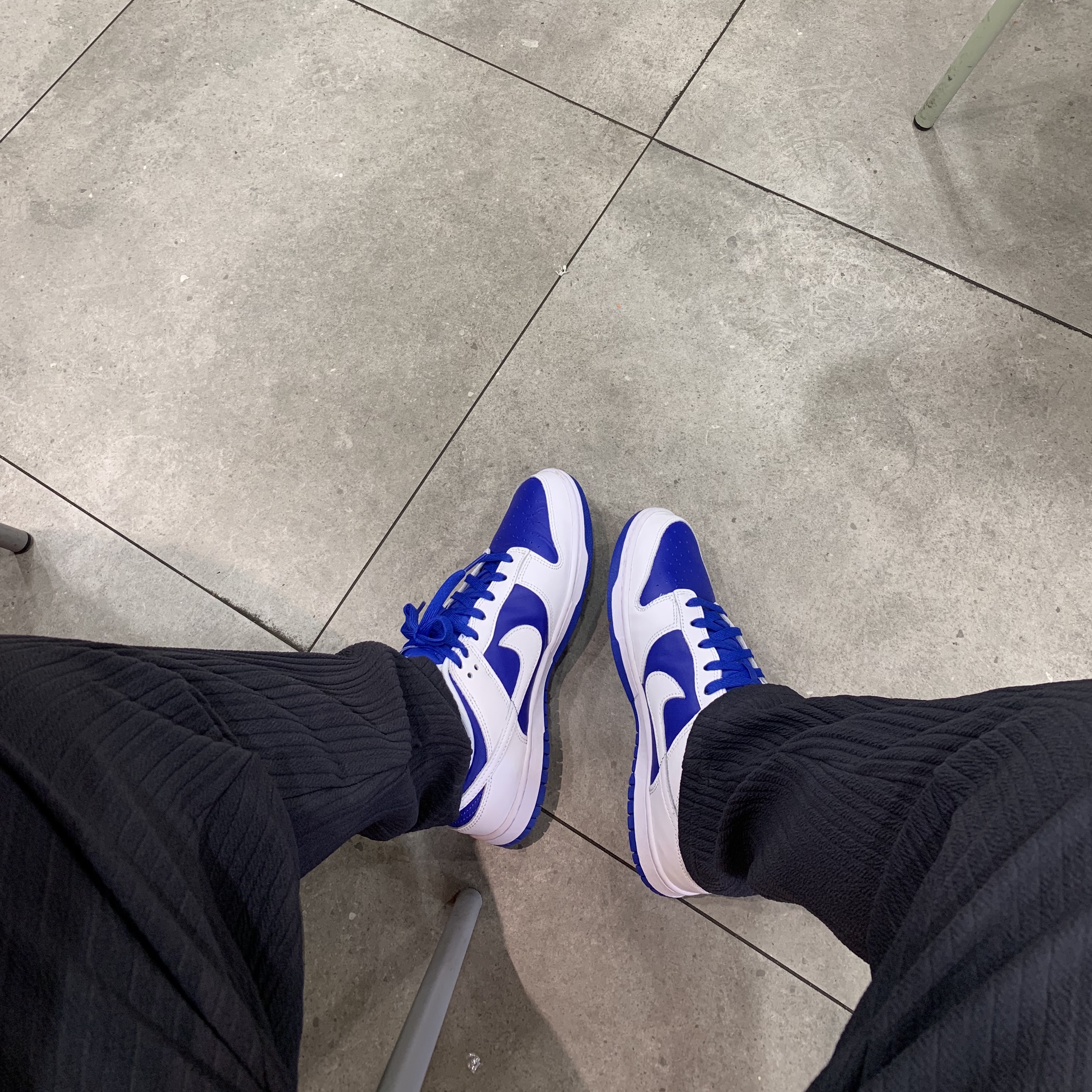 Nike Dunk Low Retro Racer Blue and White 착용 스타일
