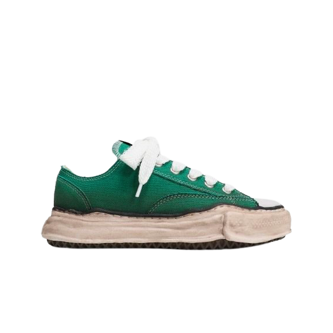 메종 미하라 야스히로 피터슨 OG DE 솔 캔버스 로우탑 스니커즈 그린