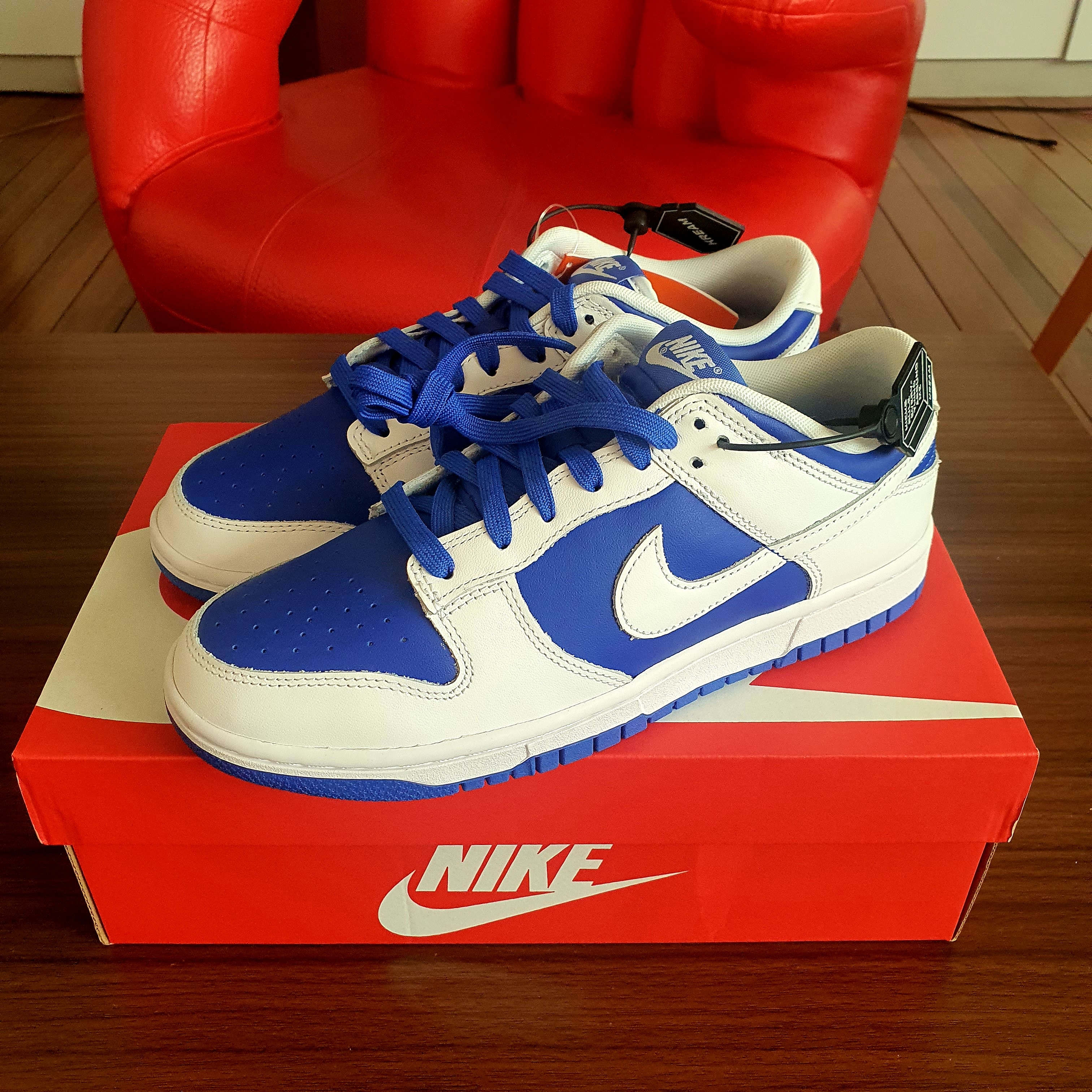 Nike Dunk Low Retro Racer Blue and White 착용 스타일