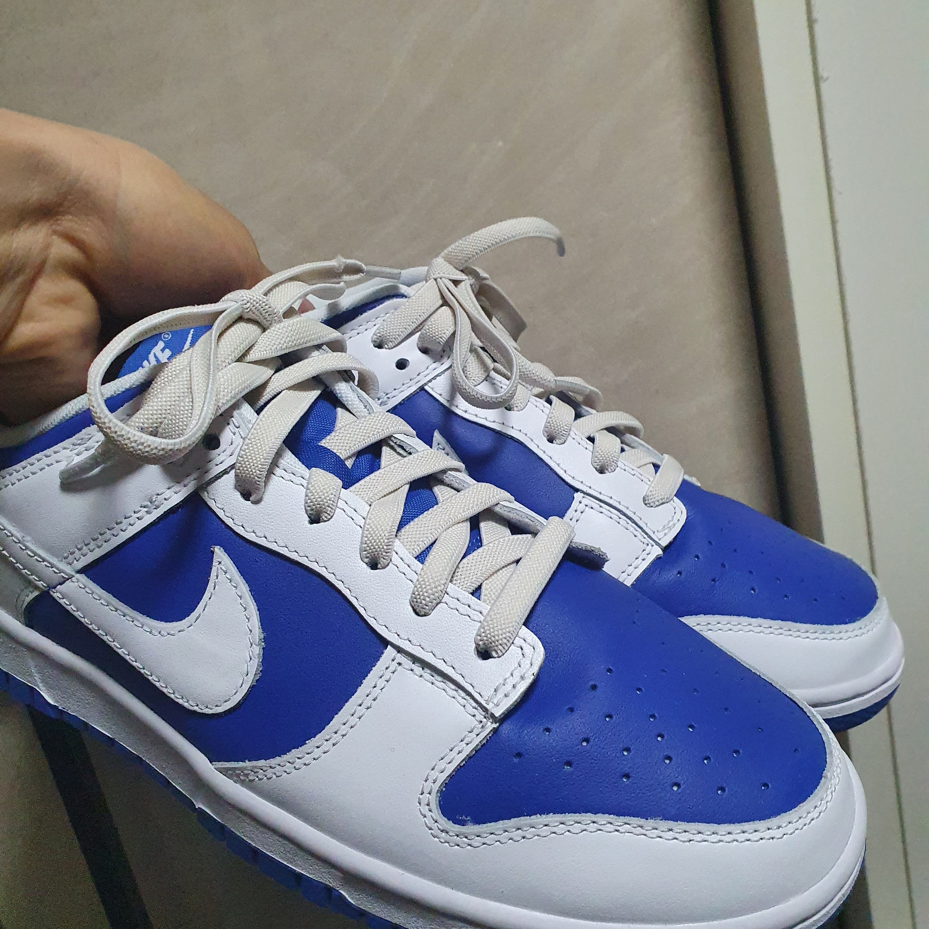 Nike Dunk Low Retro Racer Blue and White 착용 스타일