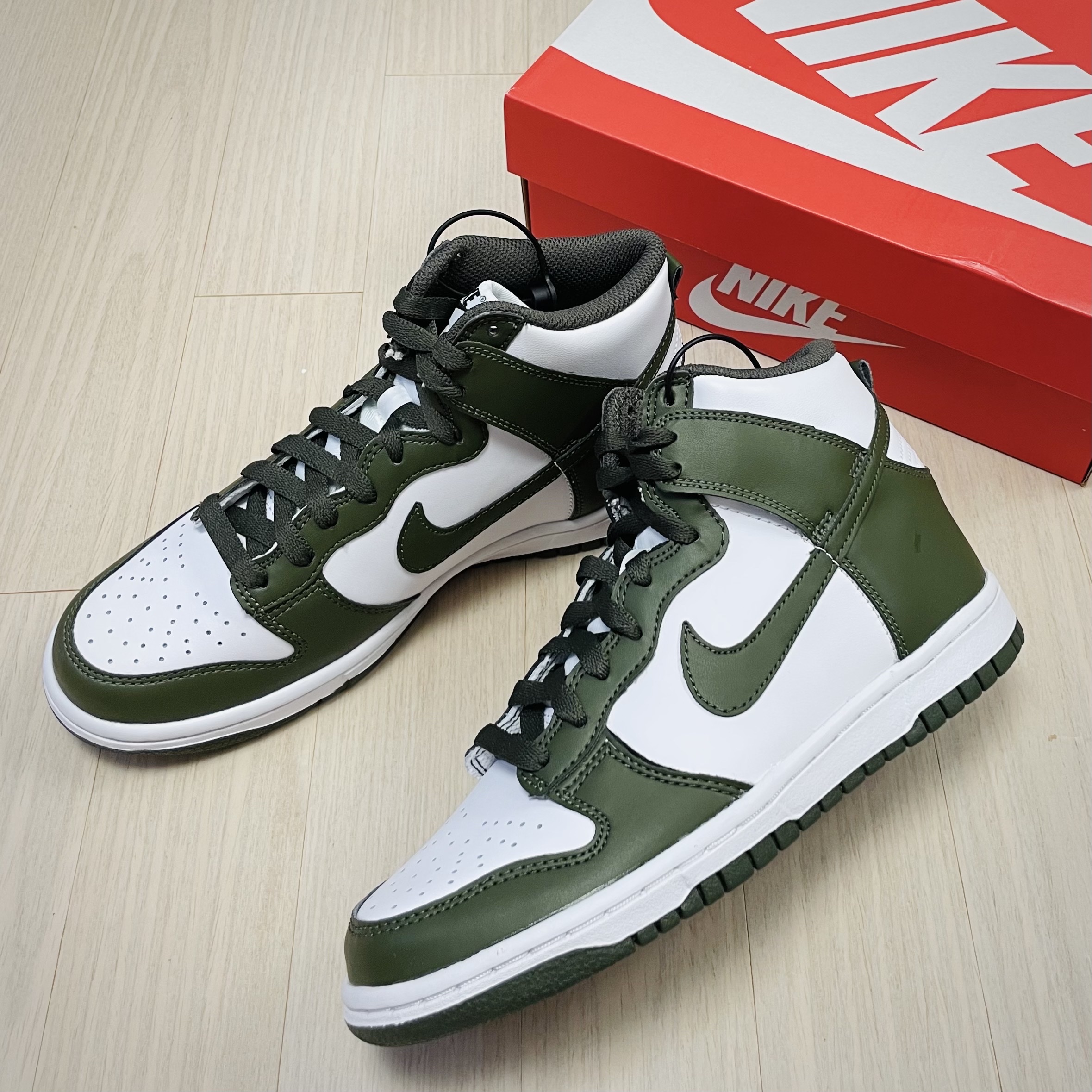 (GS) Nike Dunk High Cargo Khaki, Nike Dunk High Retro Championship Khaki 착용 스타일 - 2