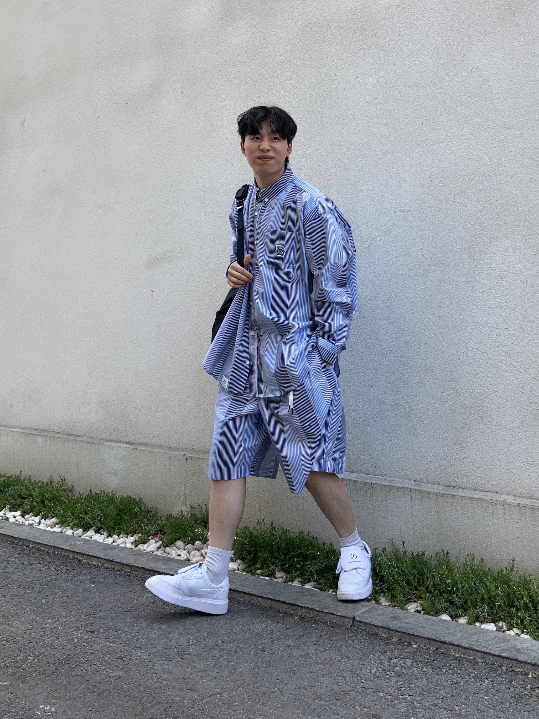Nike x Peaceminusone Kwondo1 White 착용 스타일 - 2