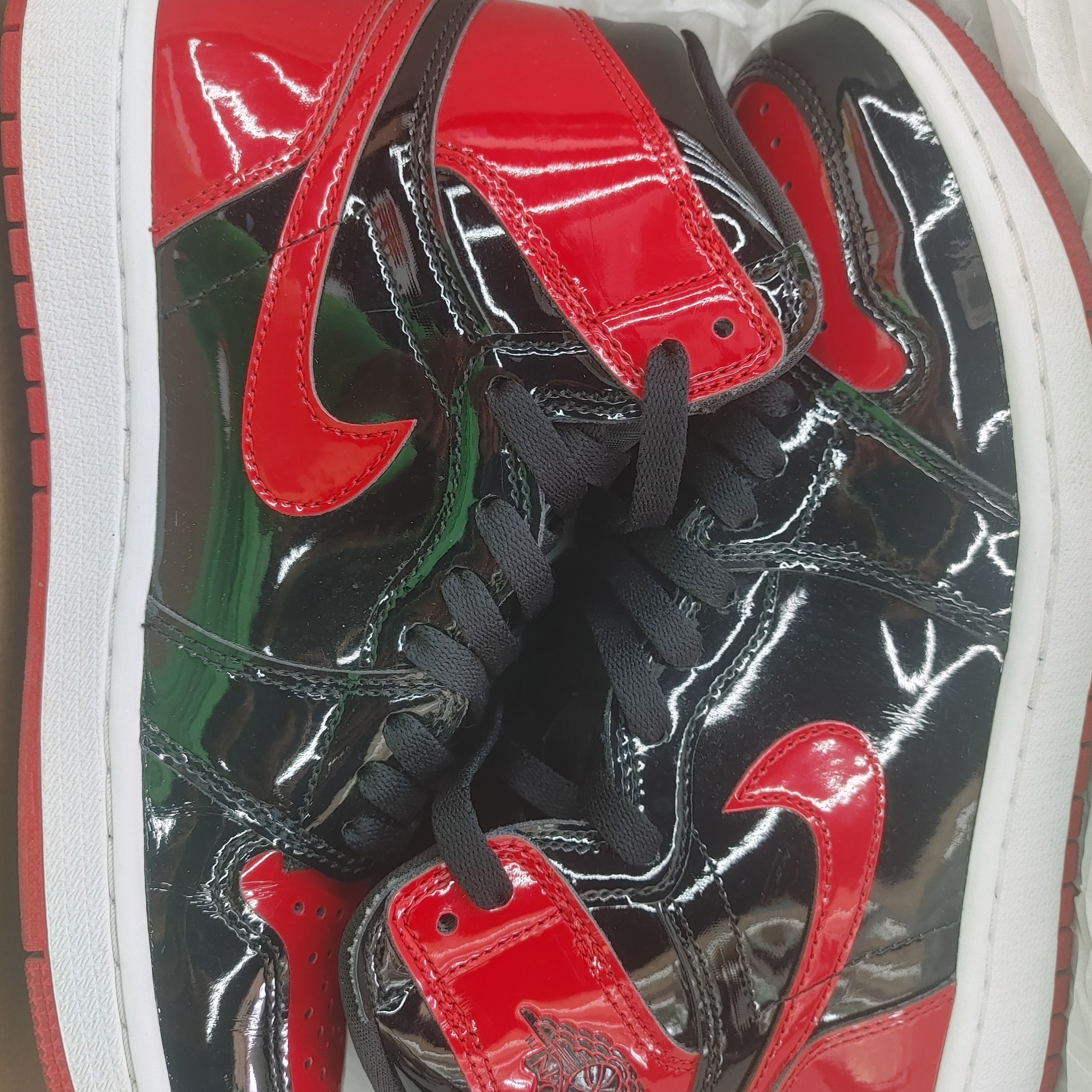 Jordan 1 Retro High OG Patent Bred 착용 스타일