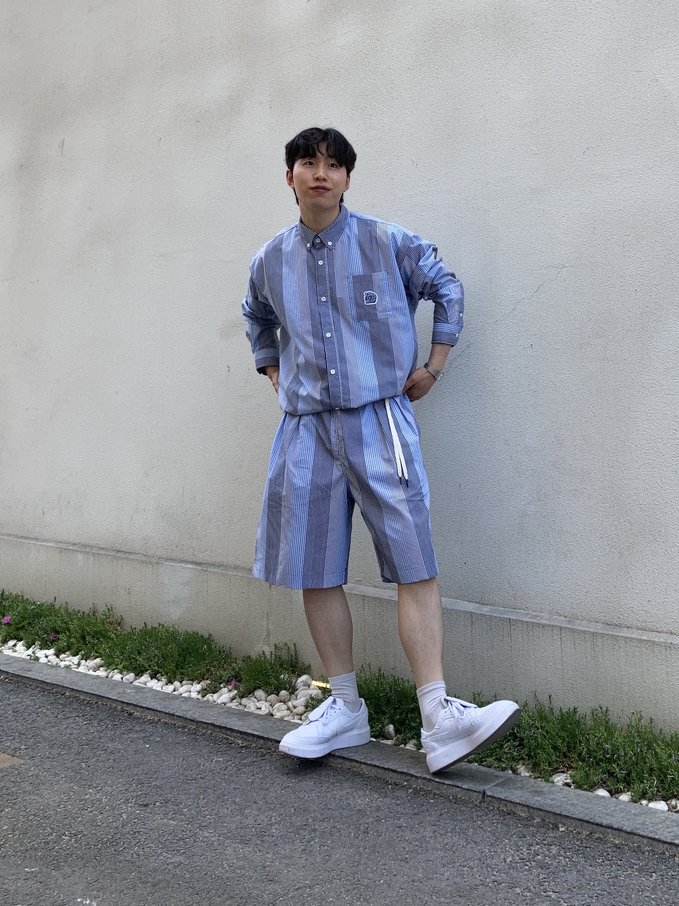 Nike x Peaceminusone Kwondo1 White 착용 스타일 - 1