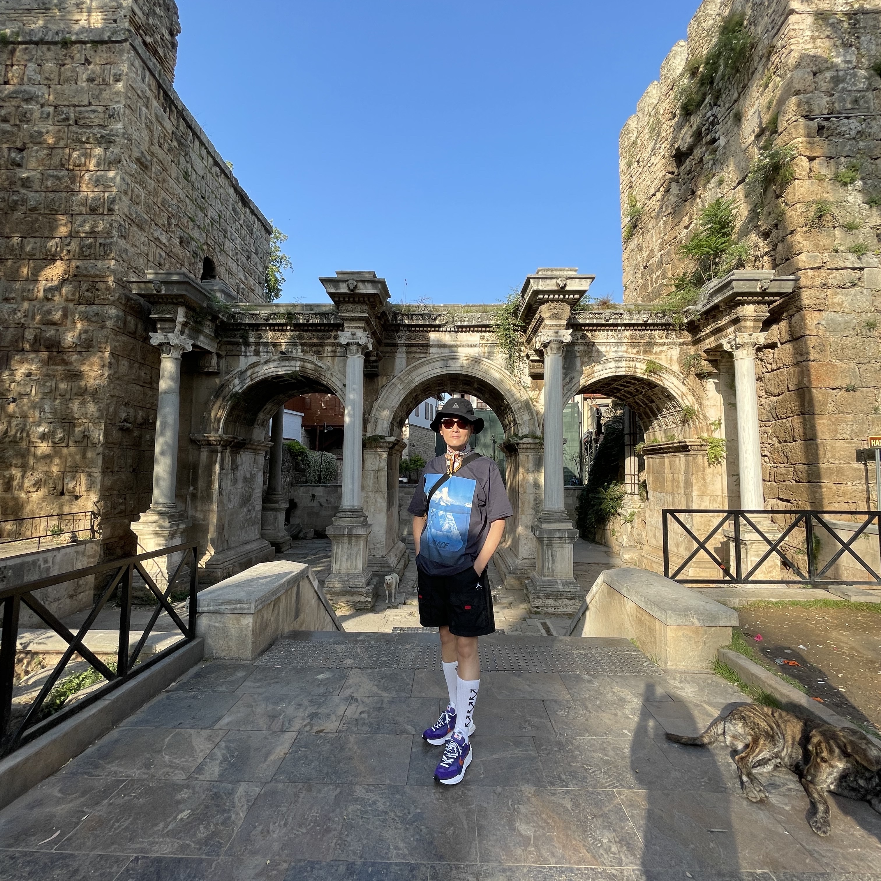Palace Berg-Ferg T-Shirt Navy - 21FW, Nike x Sacai VaporWaffle Dark Iris 착용 스타일 - 2