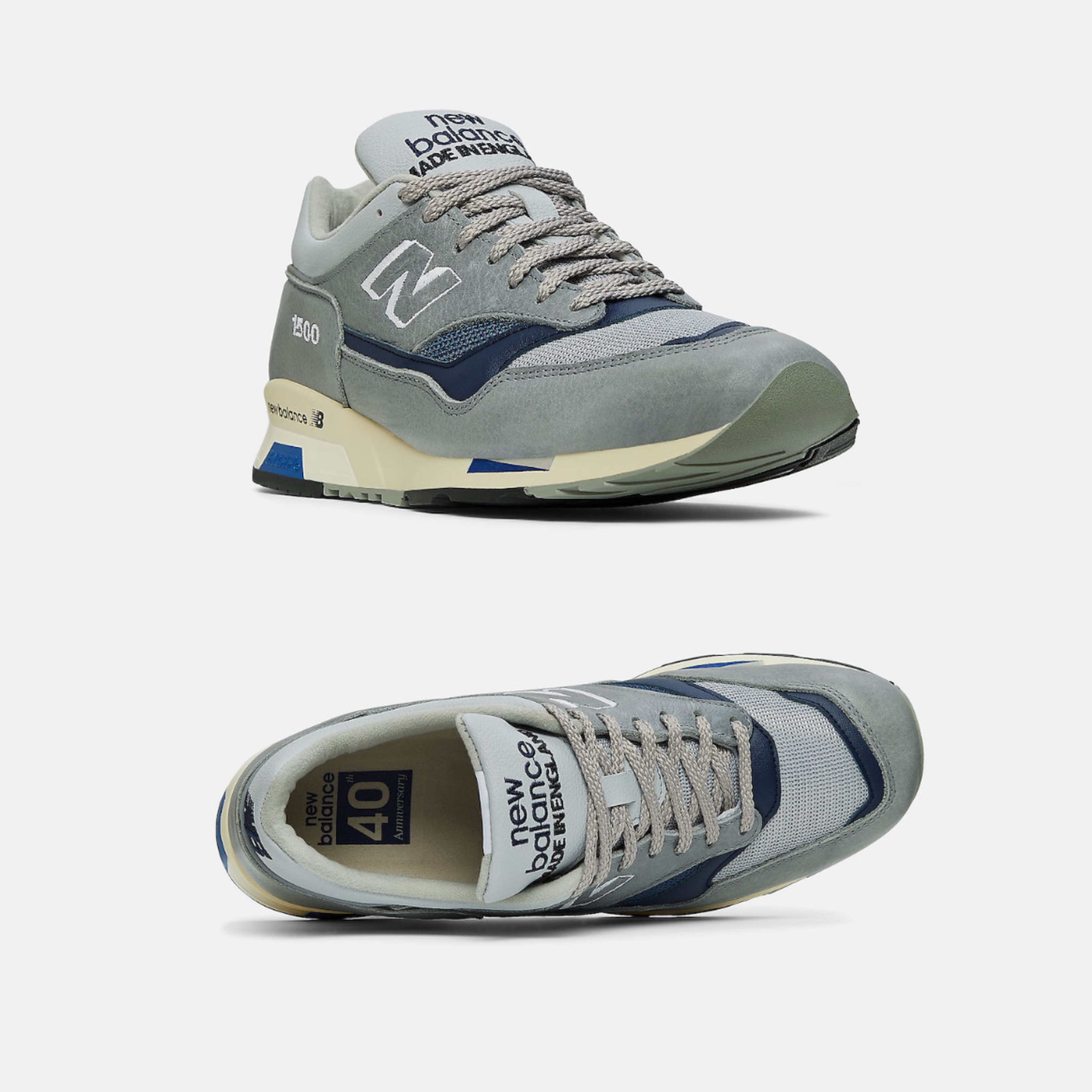 New Balance 991 Made in UK 40th Anniversary Grey, New Balance 920 Made in UK Silver Navy 착용 스타일 - 2
