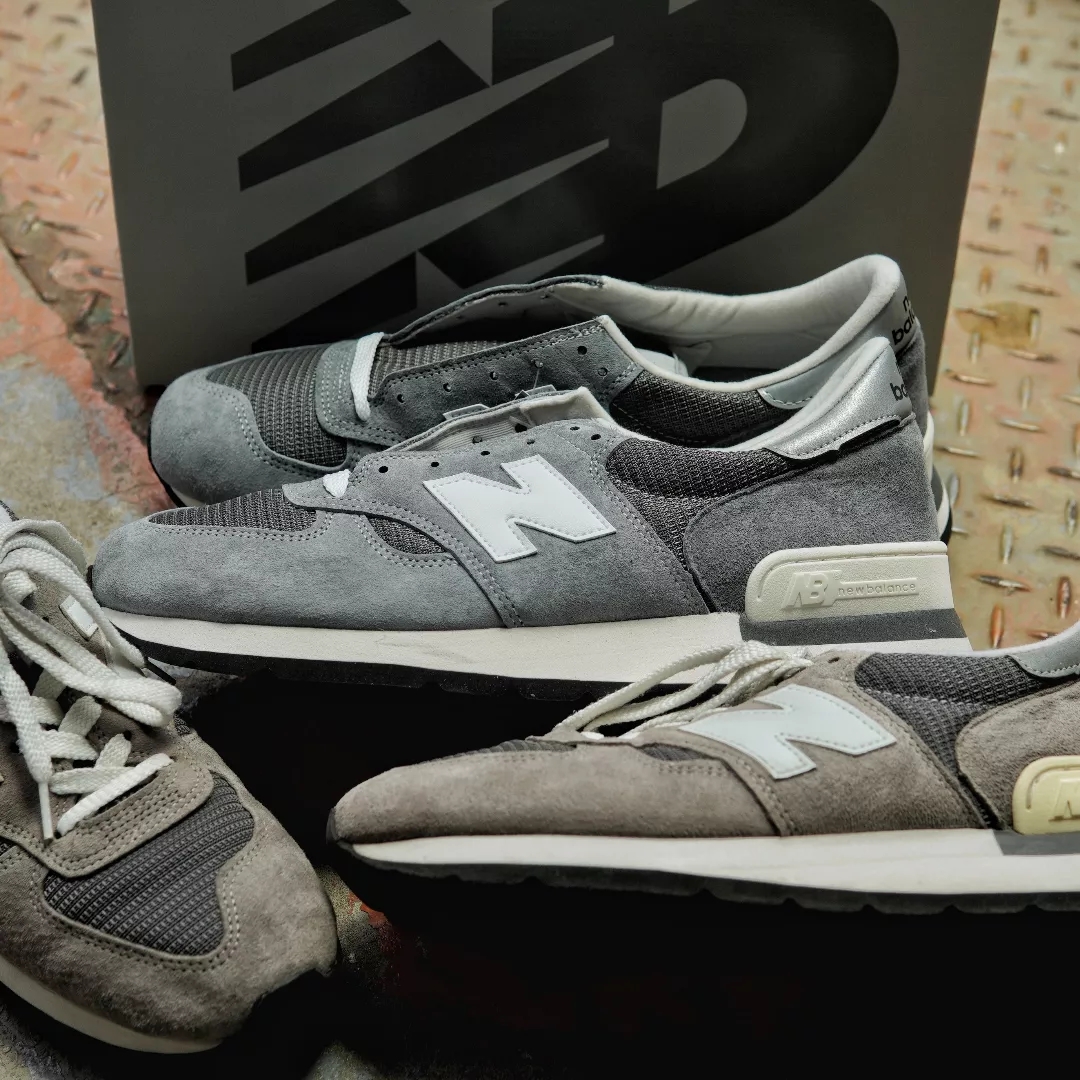 New Balance 990v1 Made in USA Grey White, New Balance 990 Made in USA Grey 착용 스타일 - 2