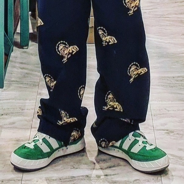 Adidas Adimatic Green 착용 스타일