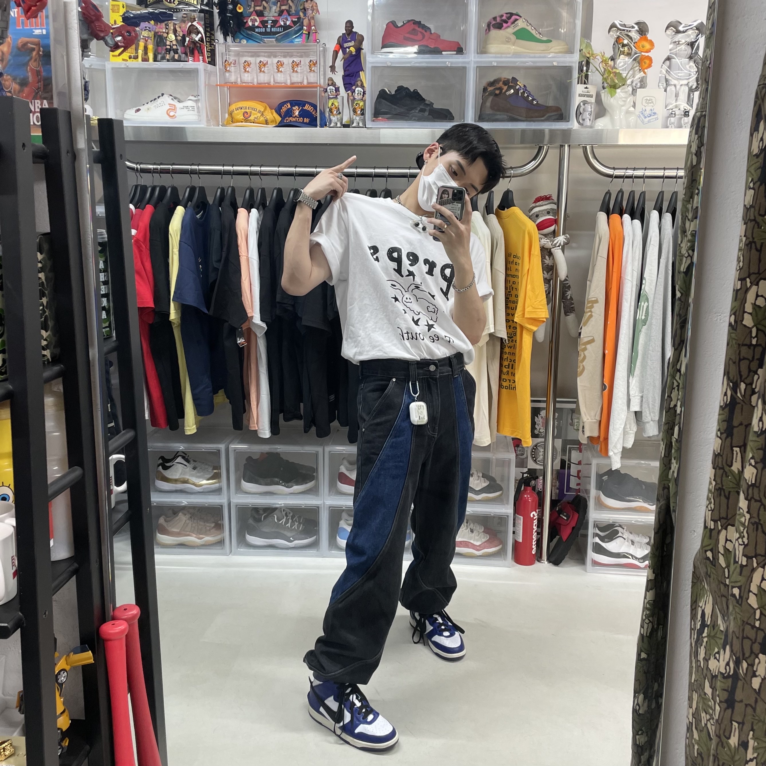 Nike x Ambush Dunk High Deep Royal Blue 착용 스타일