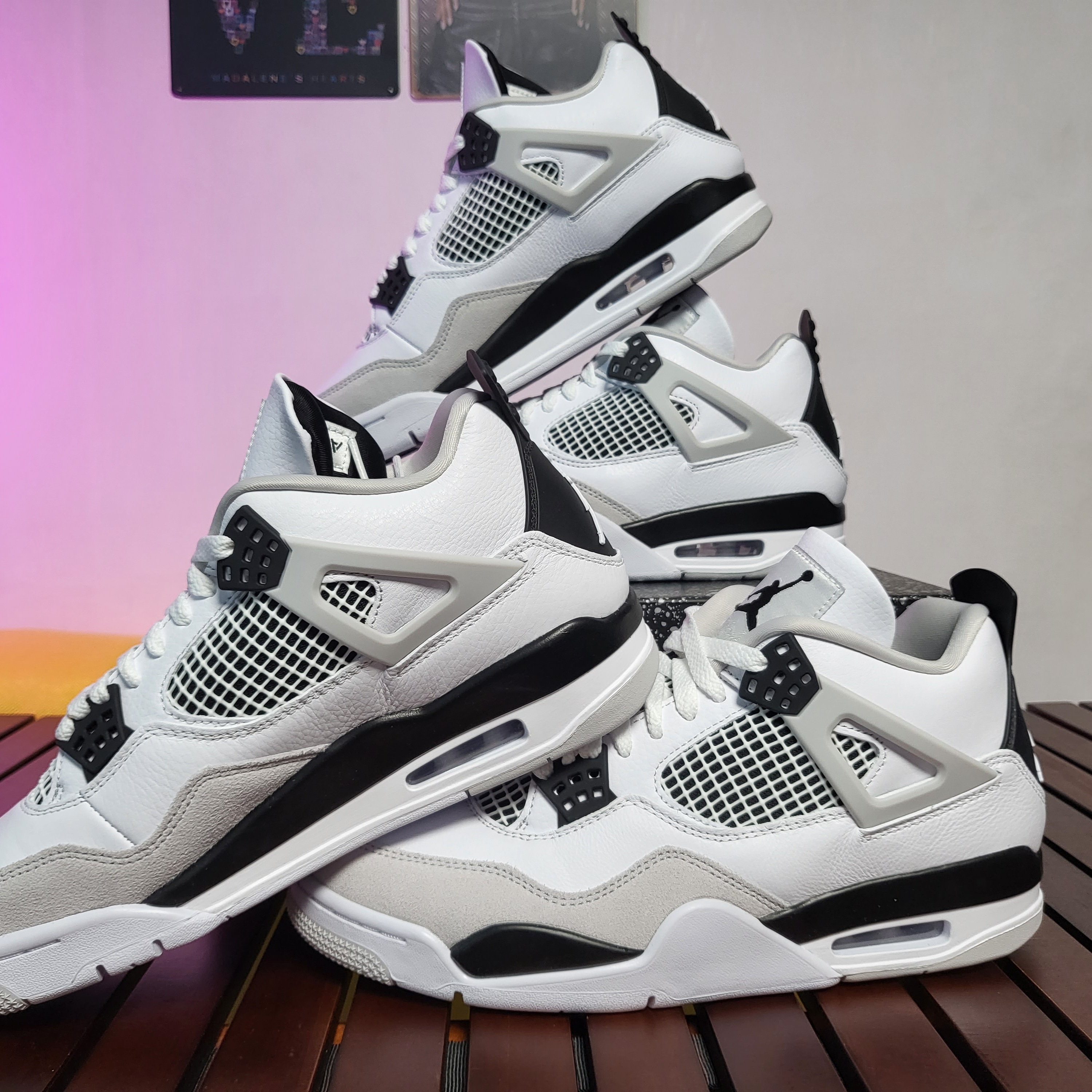 Jordan 4 Retro White and Black 착용 스타일 - 2