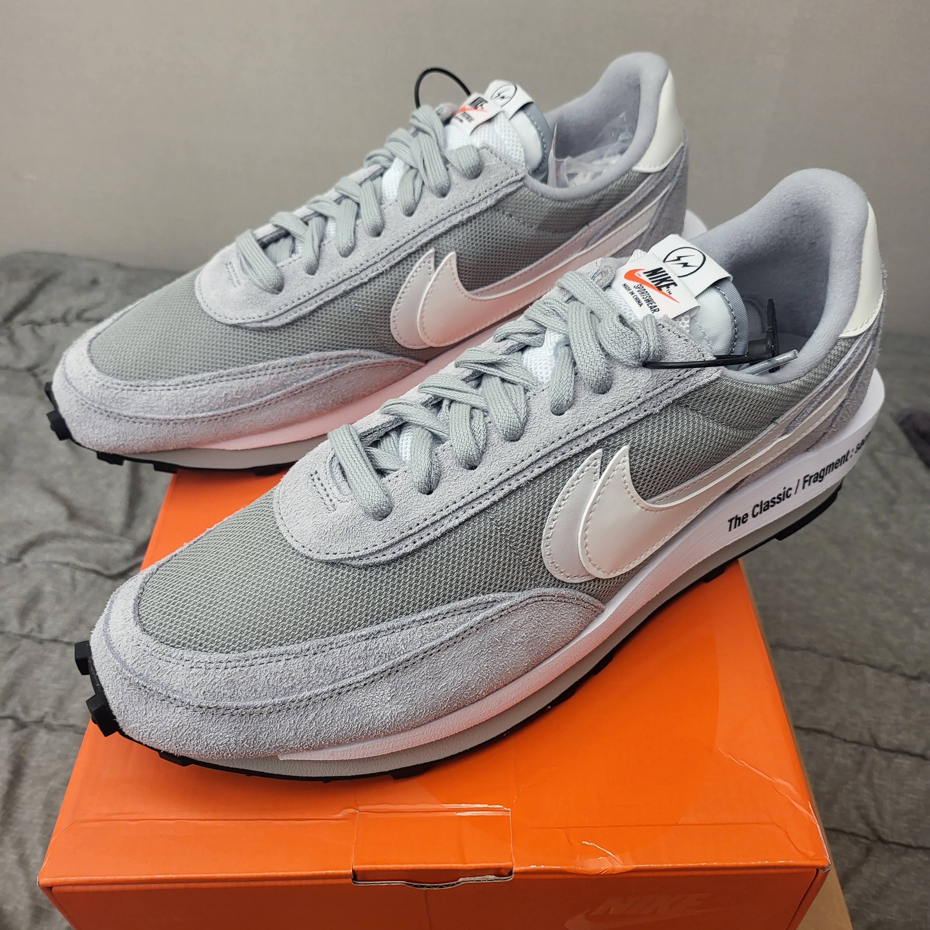 Nike x Sacai x Fragment LDWaffle Light Smoke Grey 착용 스타일