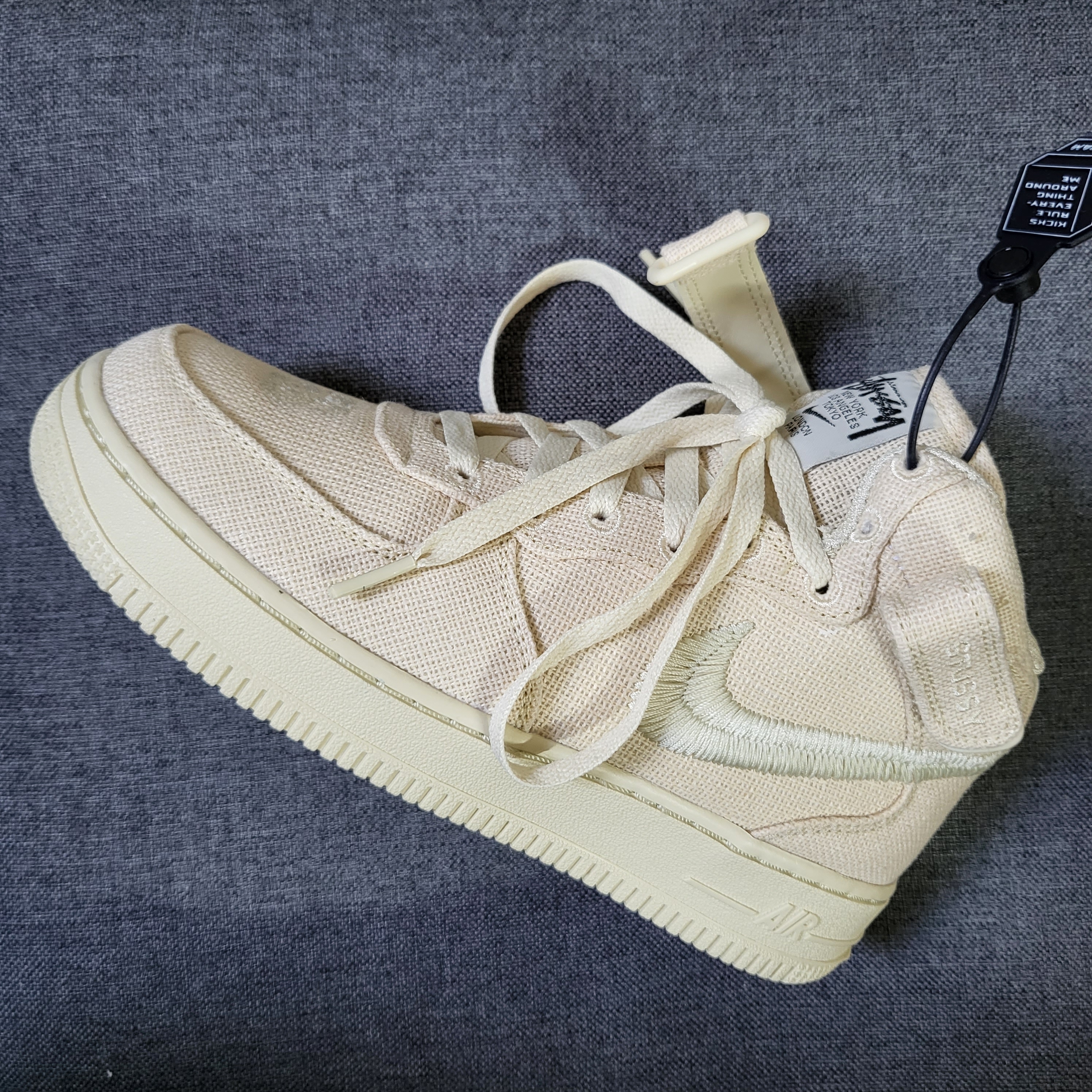 Nike x Stussy Air Force 1 '07 Mid SP Fossil 착용 스타일
